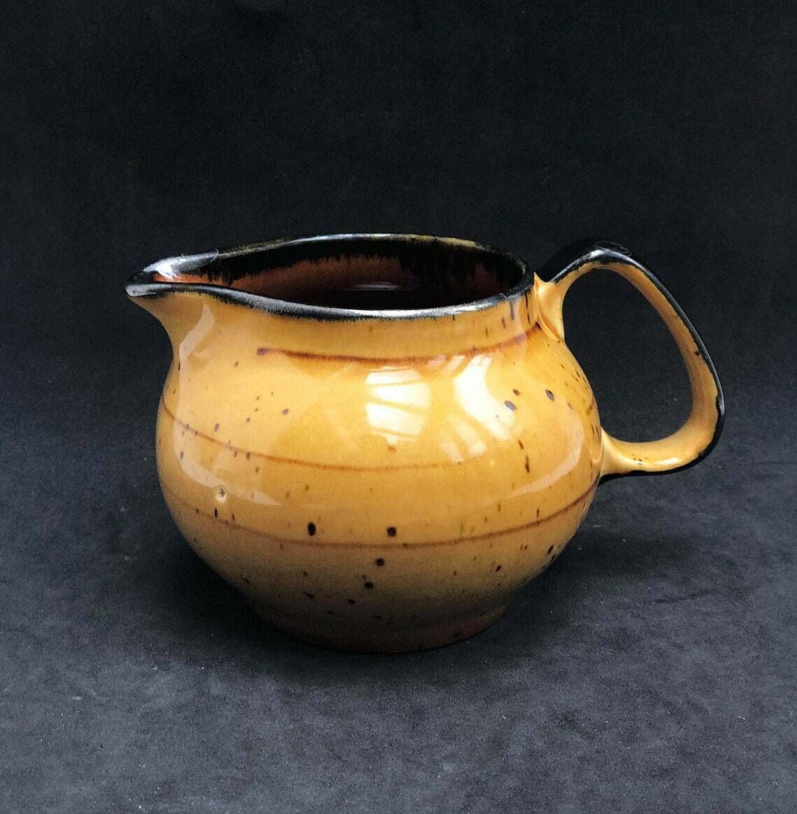 Creamer Boch Palma Belgium Pottery Pot Milk Pot Brown Pottery 1972, Ligne Menuet Belgian Pottery photo vintage