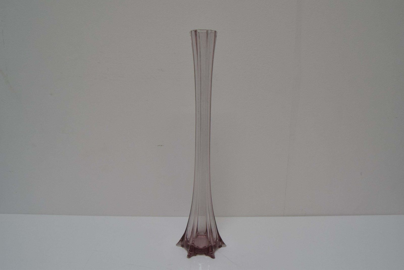 Art Czech Glass Vase, By Glasswork Novy Bor, 1950s photo furniture