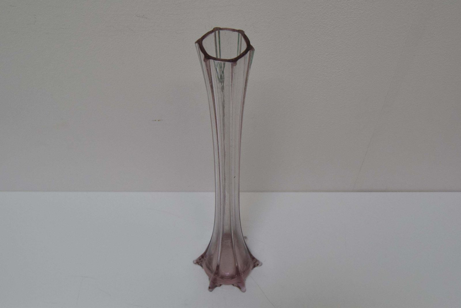 Art Czech Glass Vase, By Glasswork Novy Bor, 1950s photo for sale