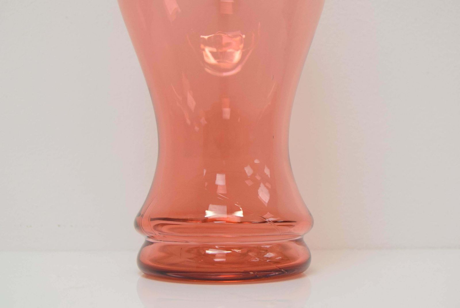 Art Czech Glass Vase, By Glasswork Novy Bor, 1950s photo vinterior