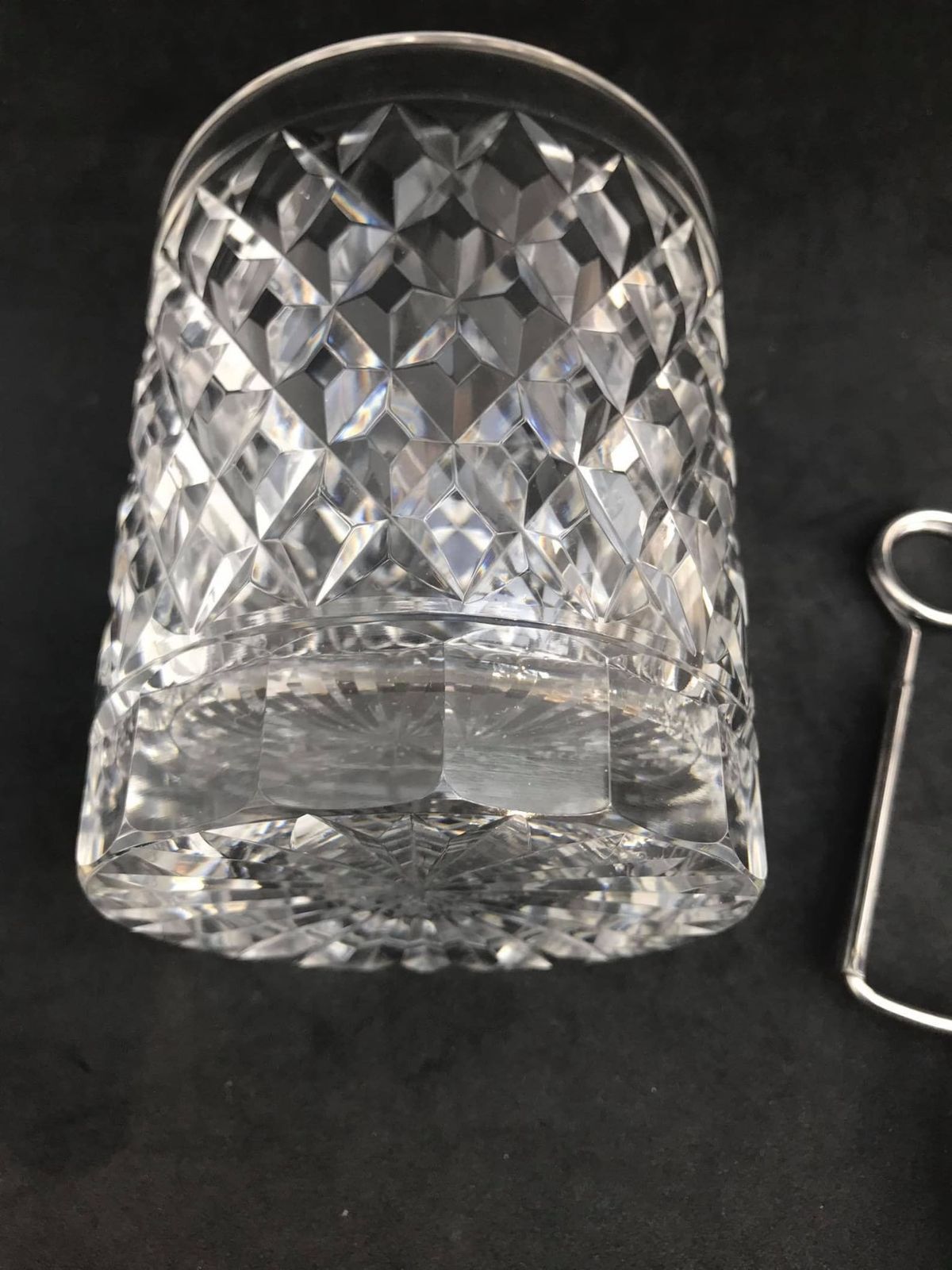 Ice Bucket Vintage Heavycut Crystal Bucket 50s. Carved, Bar Accessories, Mid Century Modern Vintage Bar, Cocktails Gift Him photo 172.0
