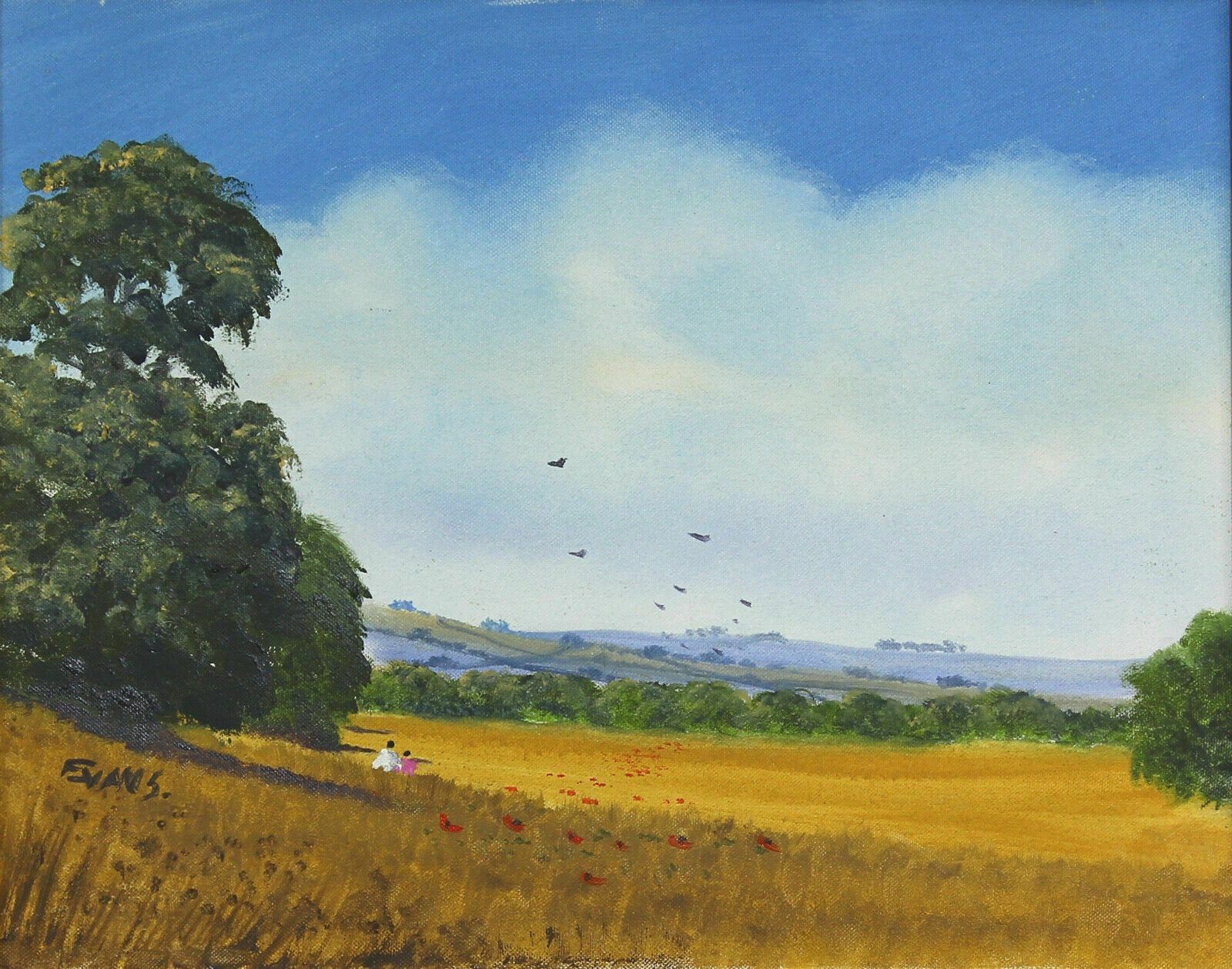Acrylic Painting By Charles Evans. Countryside View photo furniture