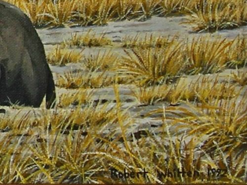 Acrylic Painting Of An African Scene By Robert Whitten. photo for sale