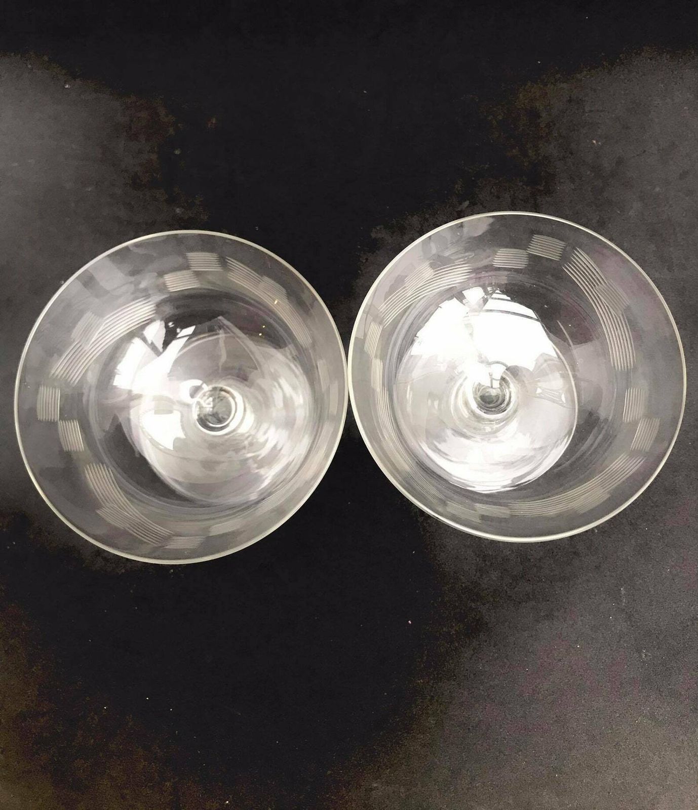 photo furniture 2 Antieke Champagnecoupes – Kristallen Geslepen Coupes, Ca. Jaren 1920, Frans, Set Van 2, Stengel, Barkarrondecoratie, Bruiloft, Bartender, Cocktailglazen, Cadeau
