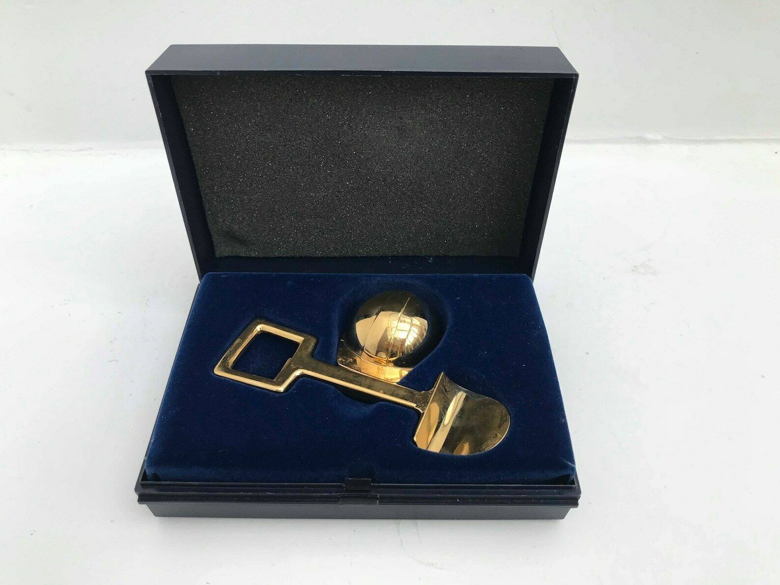 Golden Bar Set Bottle Opener Bottle Stopper Gift Graduation Architect Gift Builder Shovel Helmet Shape Business Gift Made In Norway Boxed photo Home Decor