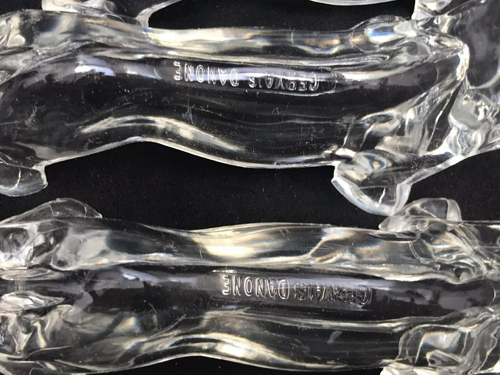 Dachshund Lucite Clear Acrylic Knife Rests Mid Century Gift Dog Lover Vintage Knife Set, Retro Table Holders Hostess Gift For Best Friend photo for sale