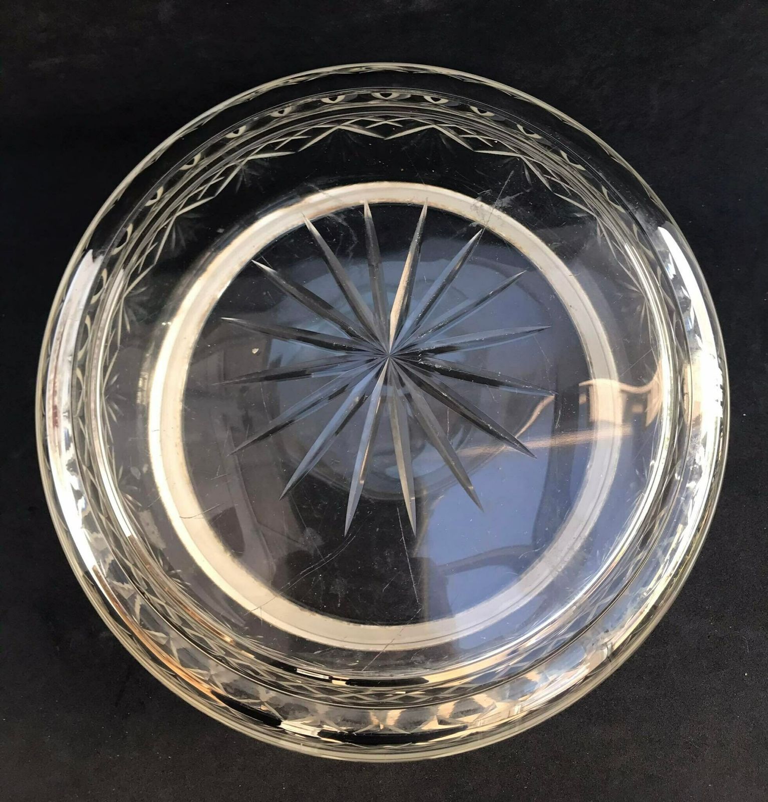 Salad Bowl Sterling Silver And Cut Crystal Large Bowl Antique English J T Wordsworth & Co Luxury Gift Wedding Gift Couple Gift Christmas photo buy