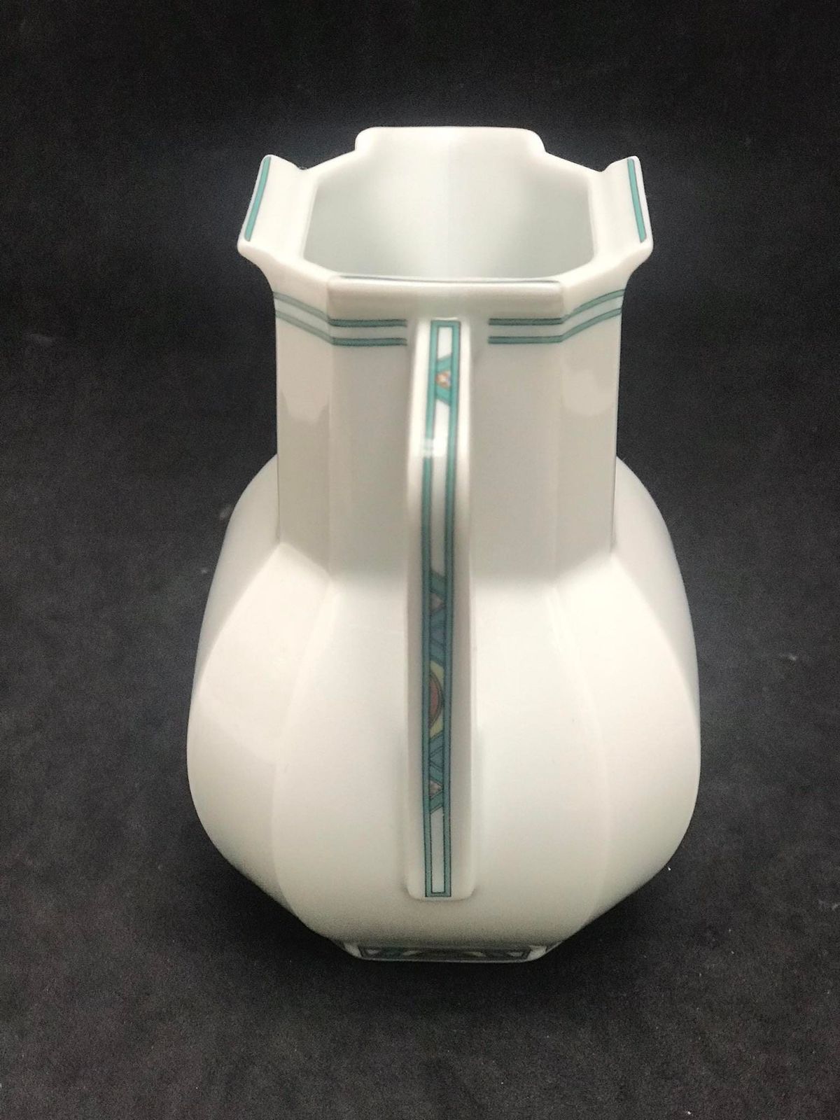 Porcelain Bernardaud Limoges Creamer Milk Jar Paul Poiret 30s Discontinued Replacement White Art Deco photo vinterior