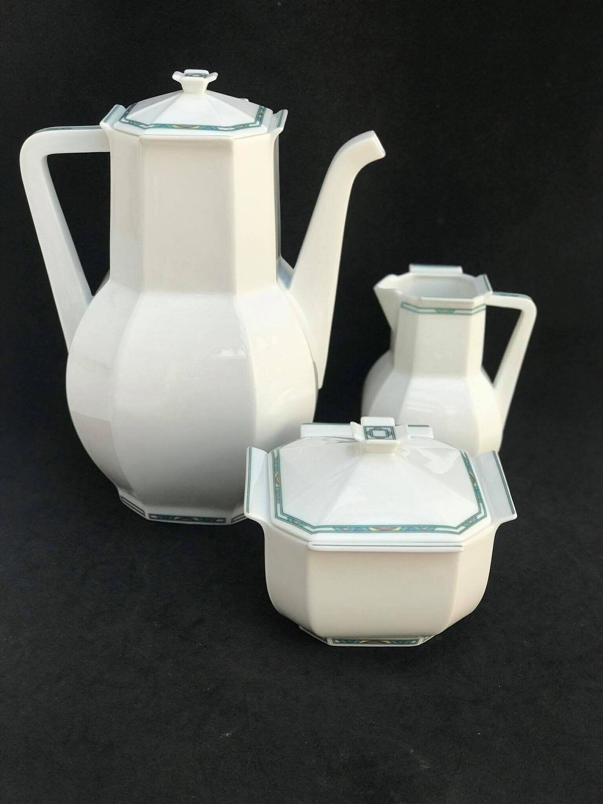 photo for sale Porcelain Bernardaud Limoges Creamer Milk Jar Paul Poiret 30s Discontinued Replacement White Art Deco