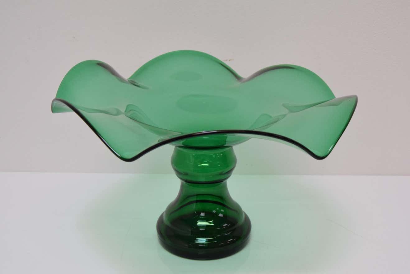 Pair Of Art Glass Bowls, By Glasswork Novy Bor, 1930's. photo buy