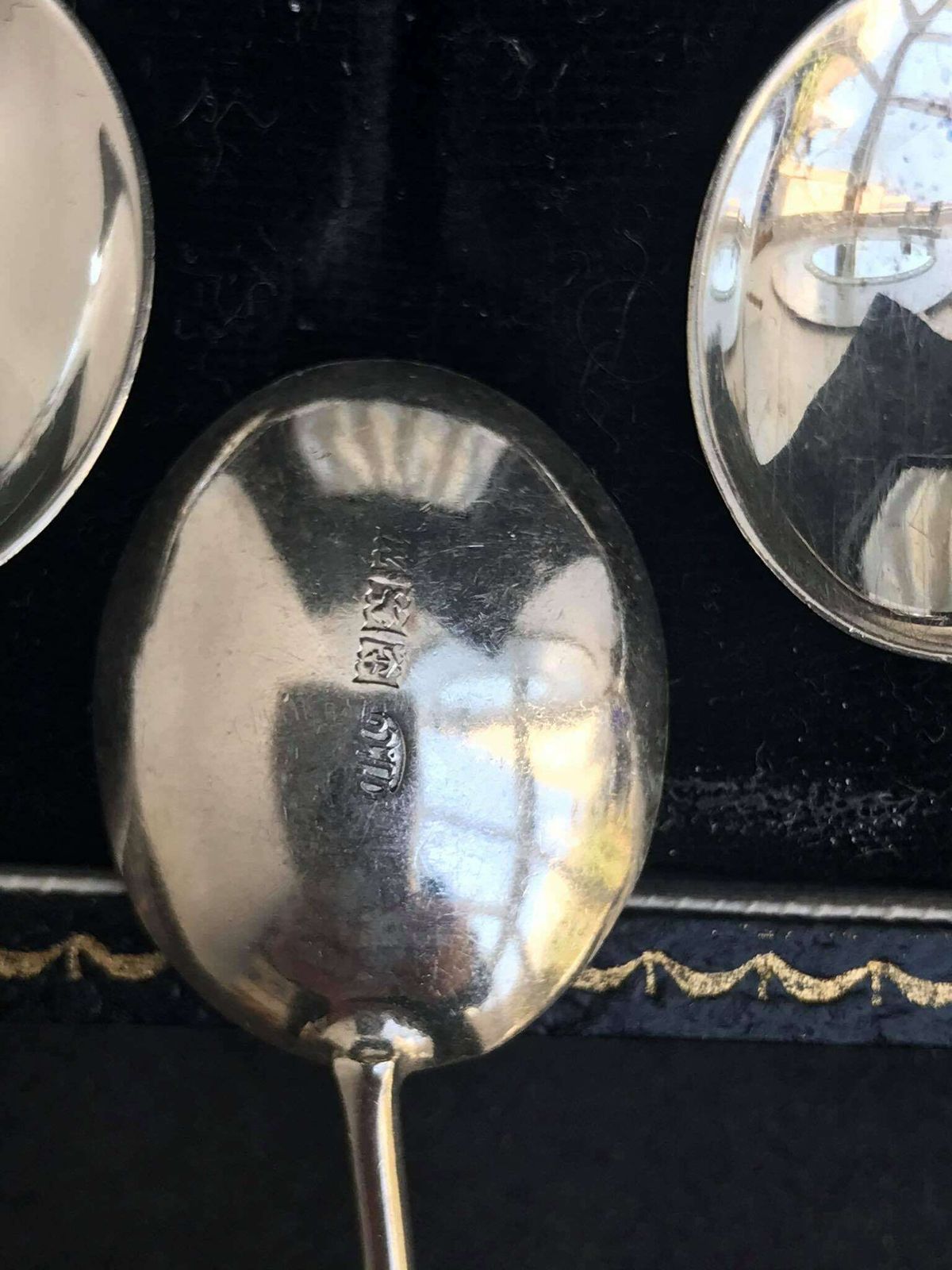 Coffee Spoons Set 6 Sterling Silver Arthur Price & Co Moka Expresso Vintage Set Of Six Coffee Bean Cased Solid Silver Flatware Cutlery photo furniture