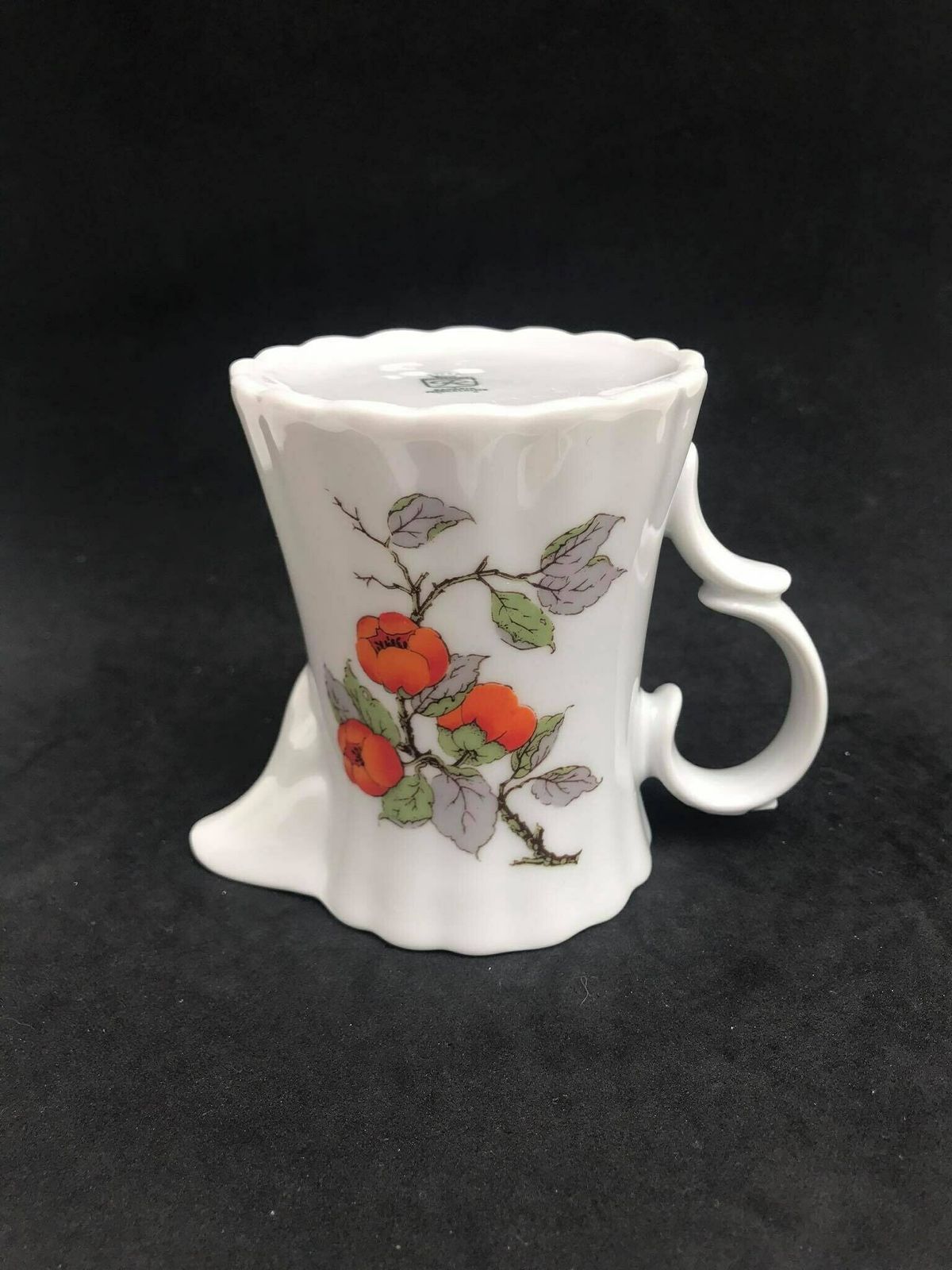 Creamer Porcelain Milk Jar Wunsiedel Bavaria 70s Wedding Gift, Mid Century, Glossy Porcelain Decor White Orange Orange Gift For Mom photo furniture