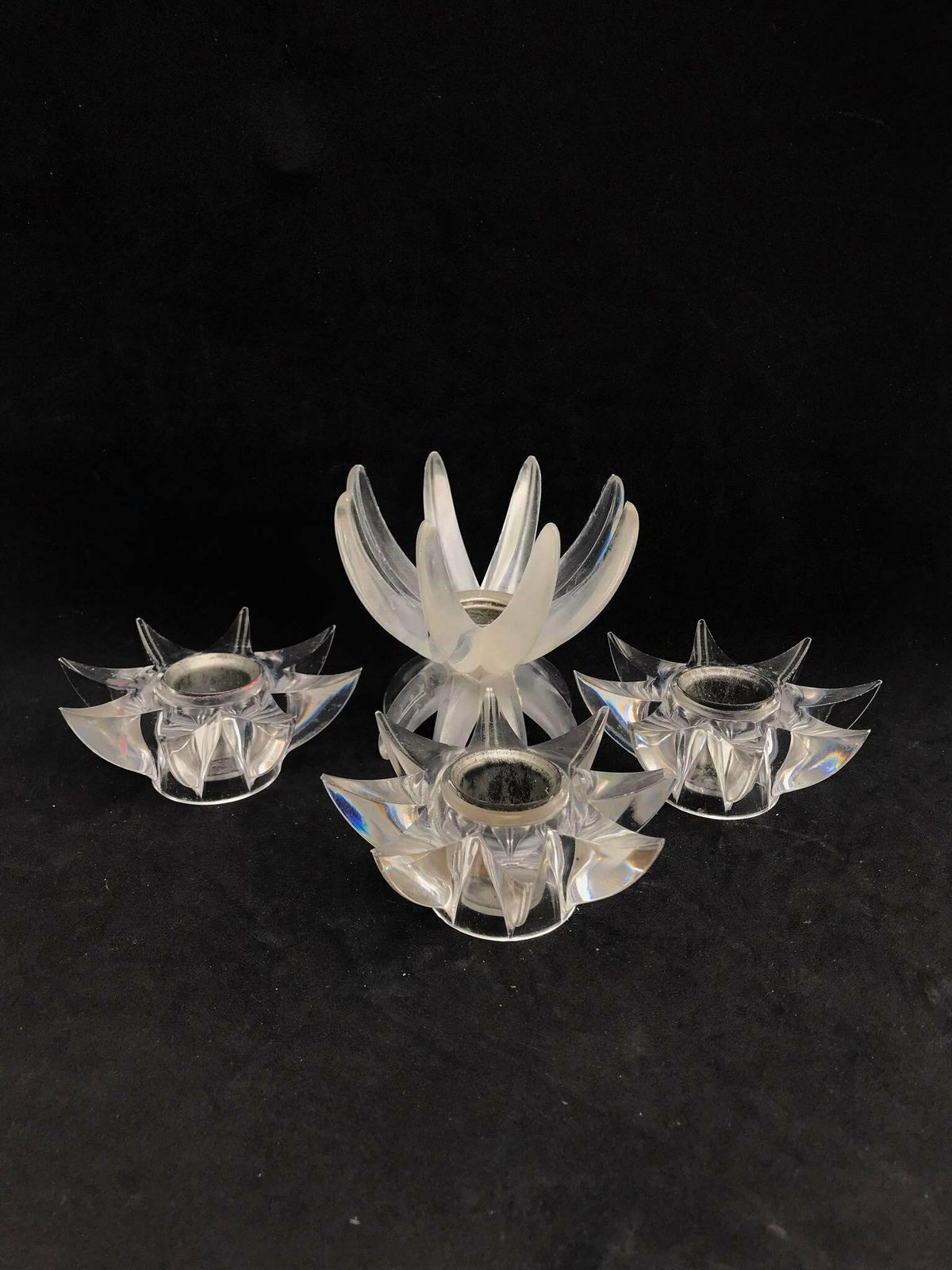 Lucite Candlesticks Clear Lucite Decor 70s Candle Holders Mid Century Atomic Decor Lucite German Friedel Ges Gesch Lotus Candle Holder Mcm