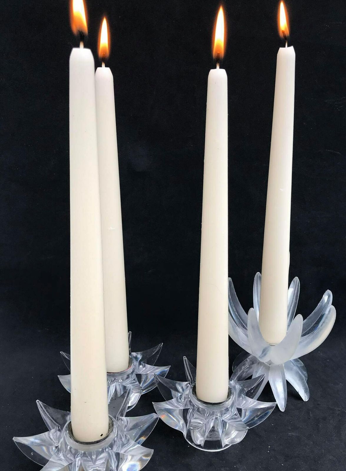Lucite Candlesticks Clear Lucite Decor 70s Candle Holders Mid Century Atomic Decor Lucite German Friedel Ges Gesch Lotus Candle Holder Mcm photo Home Decor