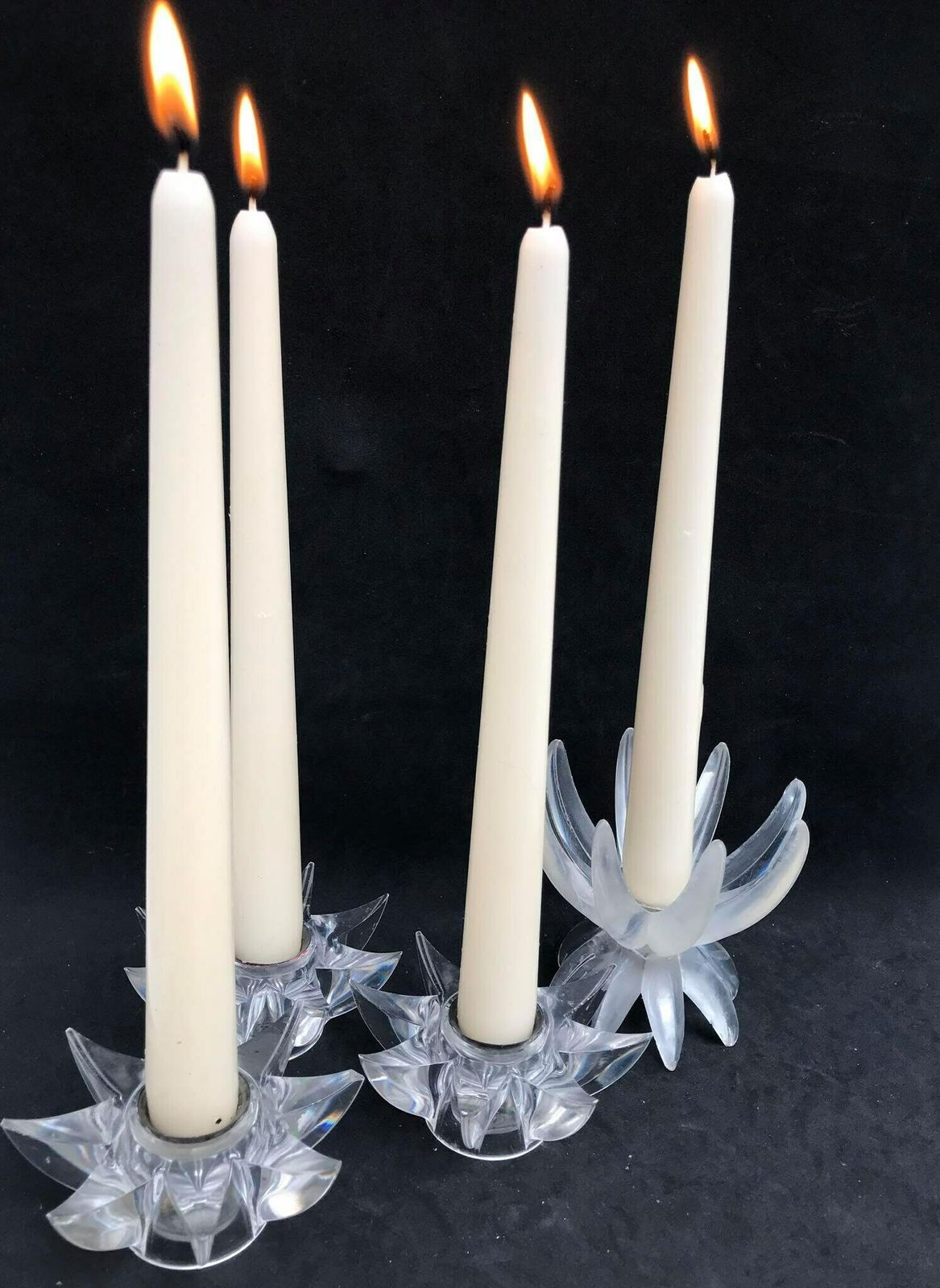 Lucite Candlesticks Clear Lucite Decor 70s Candle Holders Mid Century Atomic Decor Lucite German Friedel Ges Gesch Lotus Candle Holder Mcm photo buy