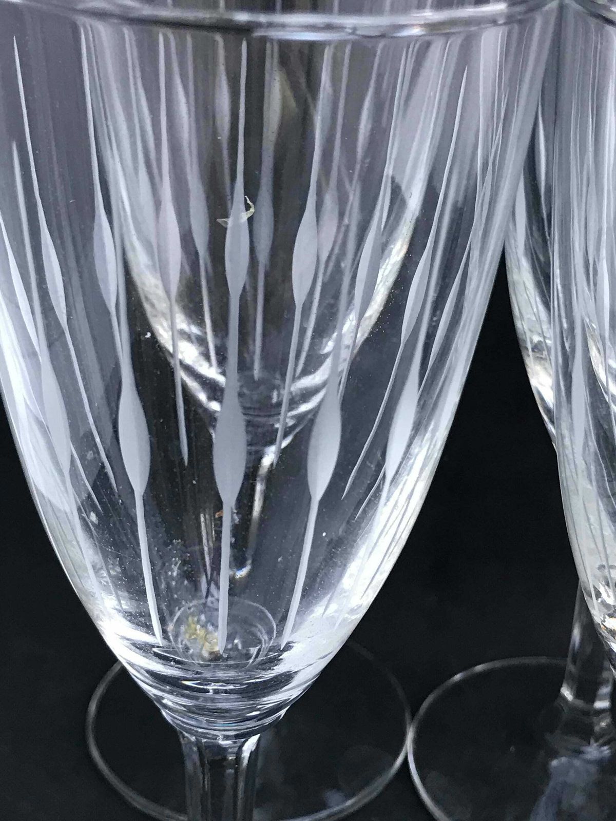 Vintage Champagne Glasses Flutes Toasting Glasses, 70s French Glassware, Celebration Glassware Wedding Glasses Regency Bar Cart Decor photo vinterior