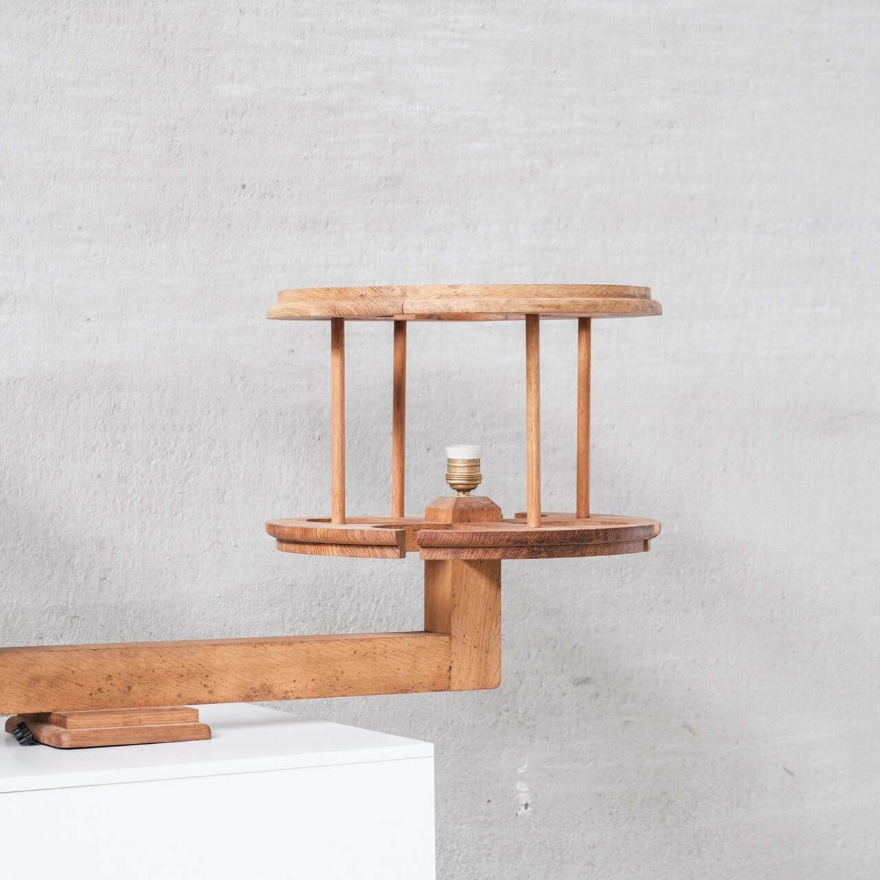 Oak Guillerme Et Chambron Mid Century French Ceiling Pendant Light photo furniture