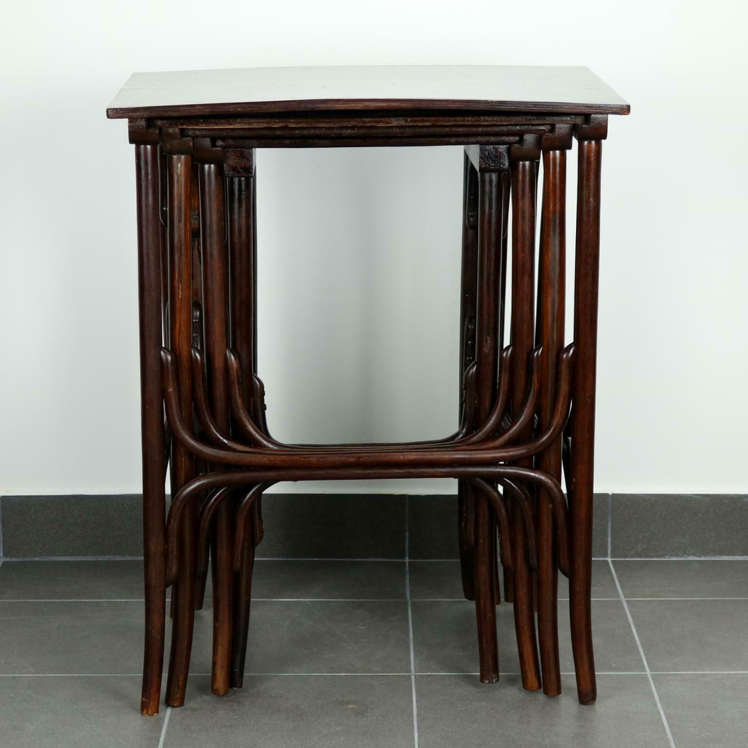 Set Of Four Art Nouveau Nesting Tables No. 10 By Thonet, Circa 1900 photo 1857.0