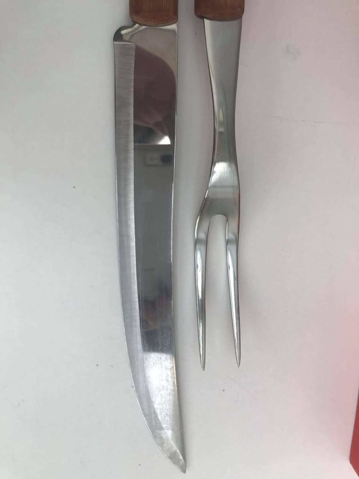 Carving Knife In Its Box Harpening Steel Knife Carving Set, Collectible Flatware Retro Cutlery Barbecue Tools Garden Dinner Sharp Sky Line photo buy