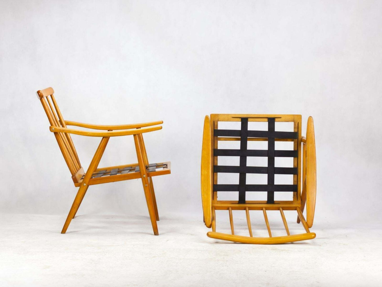 Mid Century Armchairs By Ton Czechoslovakia, 1960s photo vintage