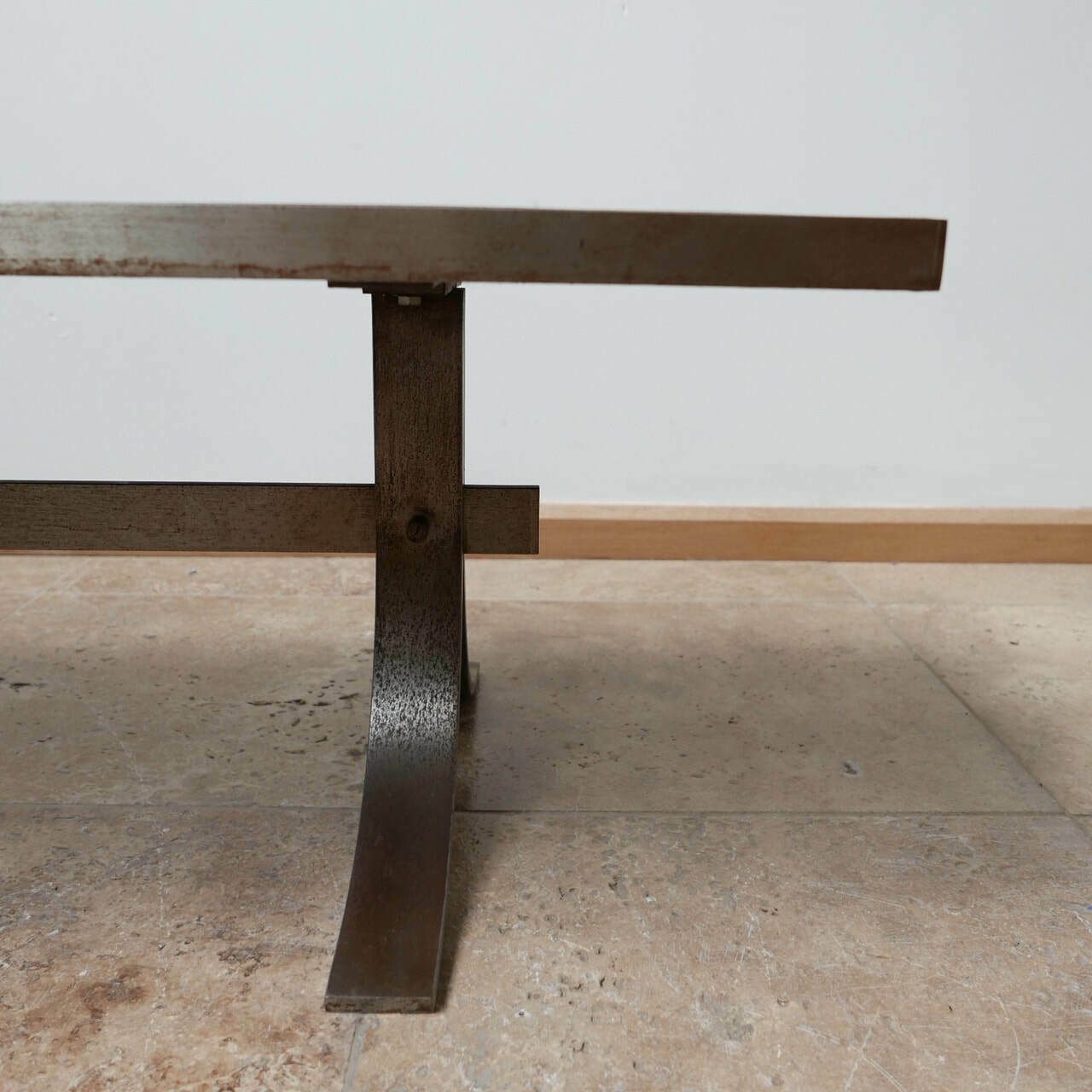 Furniture Mid Century Brutalist Coffee Table Attributed To Marc D'haenens photo