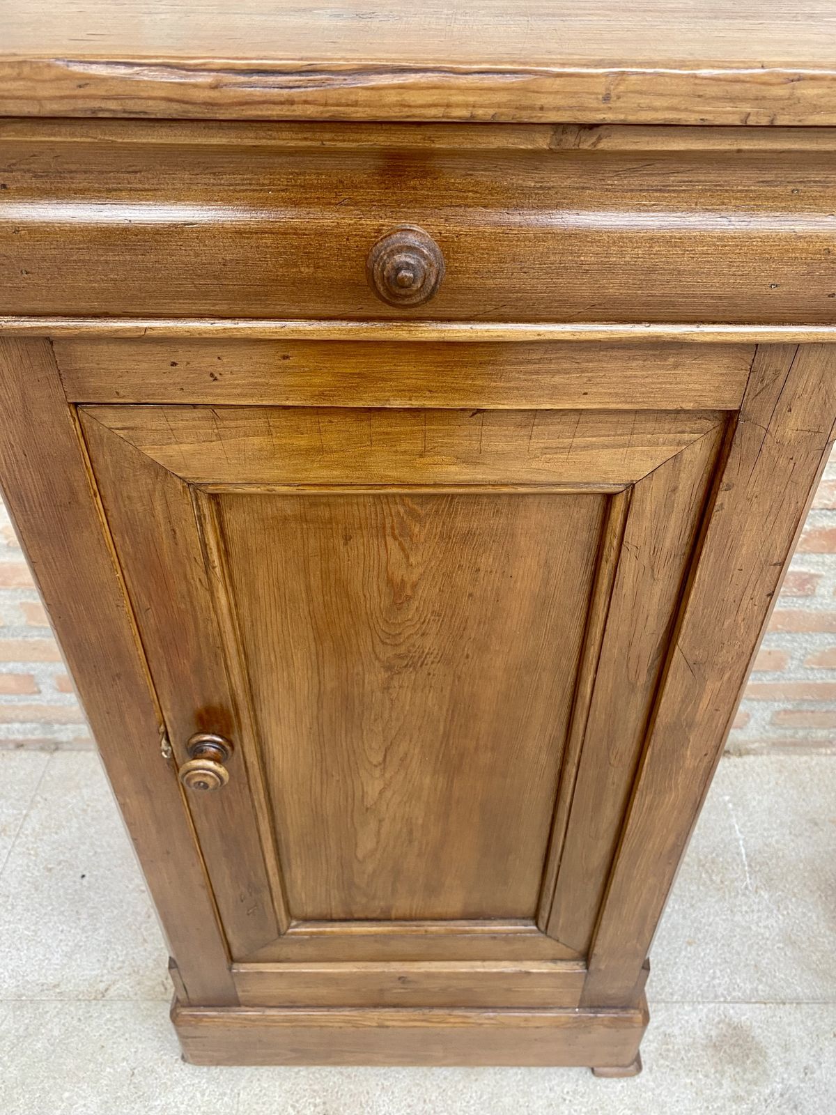 Early 20th Century French Provincial Walnut Nightstand photo vinterior