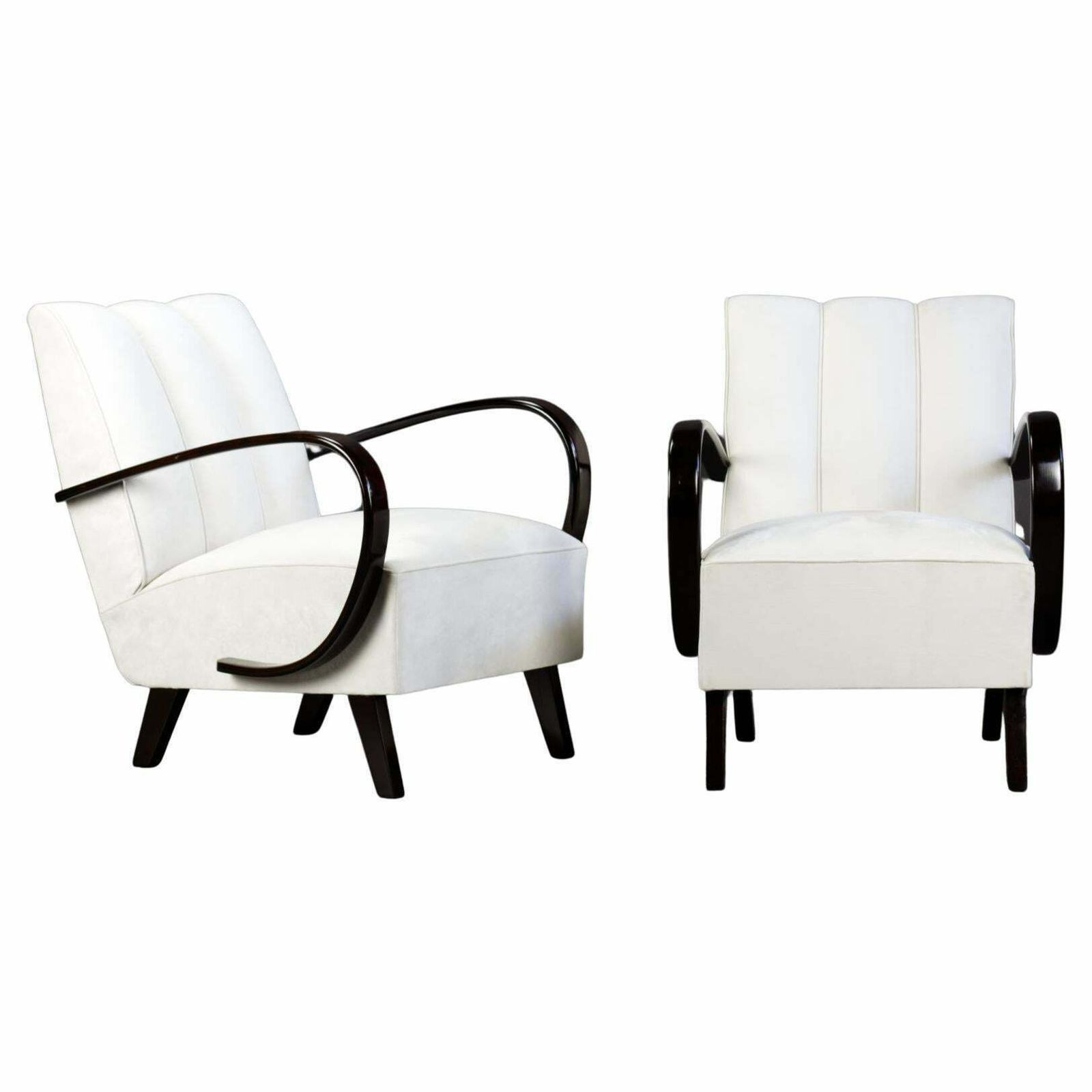 Pair Of Armchairs By Jindrich Halabala 1950s