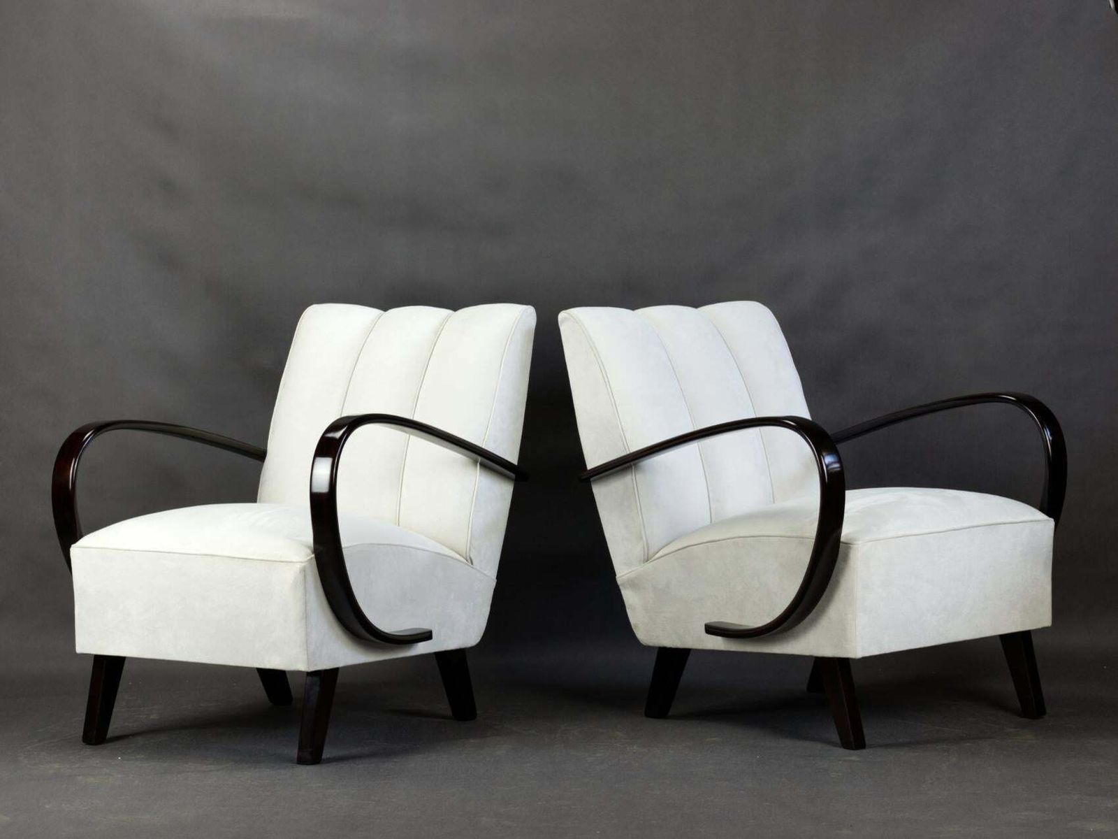 Pair Of Armchairs By Jindrich Halabala 1950s photo vinterior