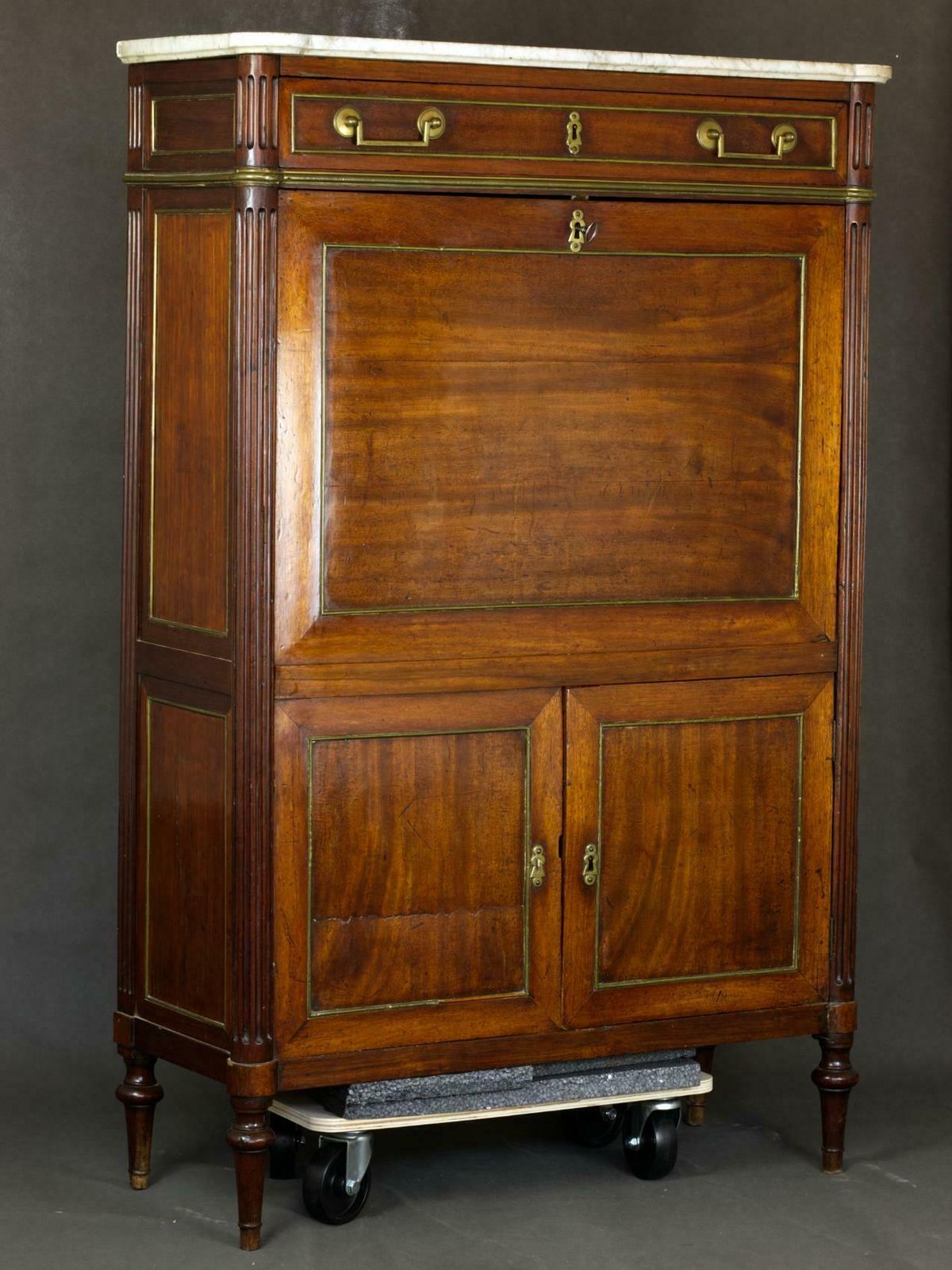 French Louis XVI Secretaire Abattant Secretary Desk Circa 1800 photo vinterior