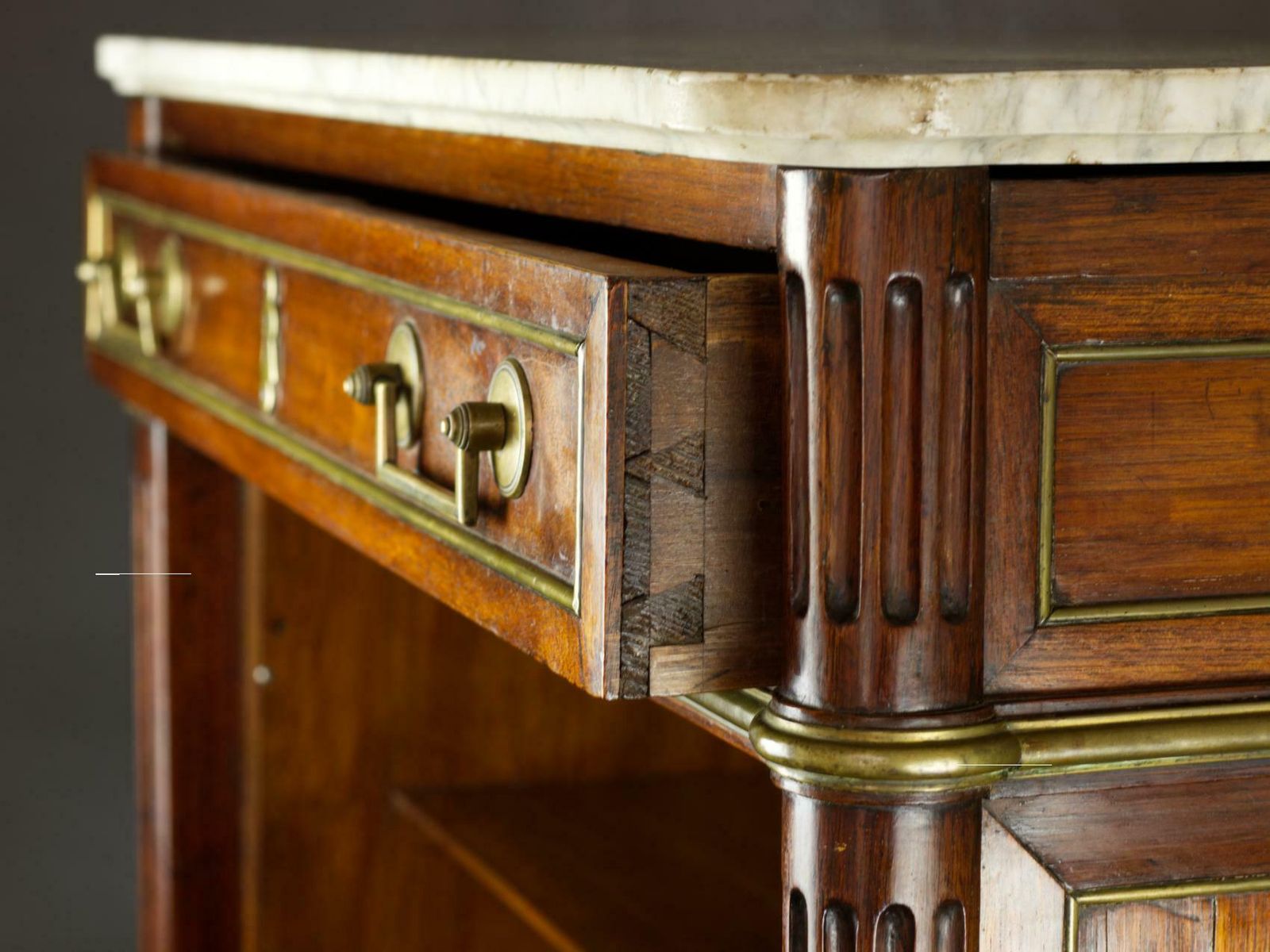 photo vinterior French Louis XVI Secretaire Abattant Secretary Desk Circa 1800