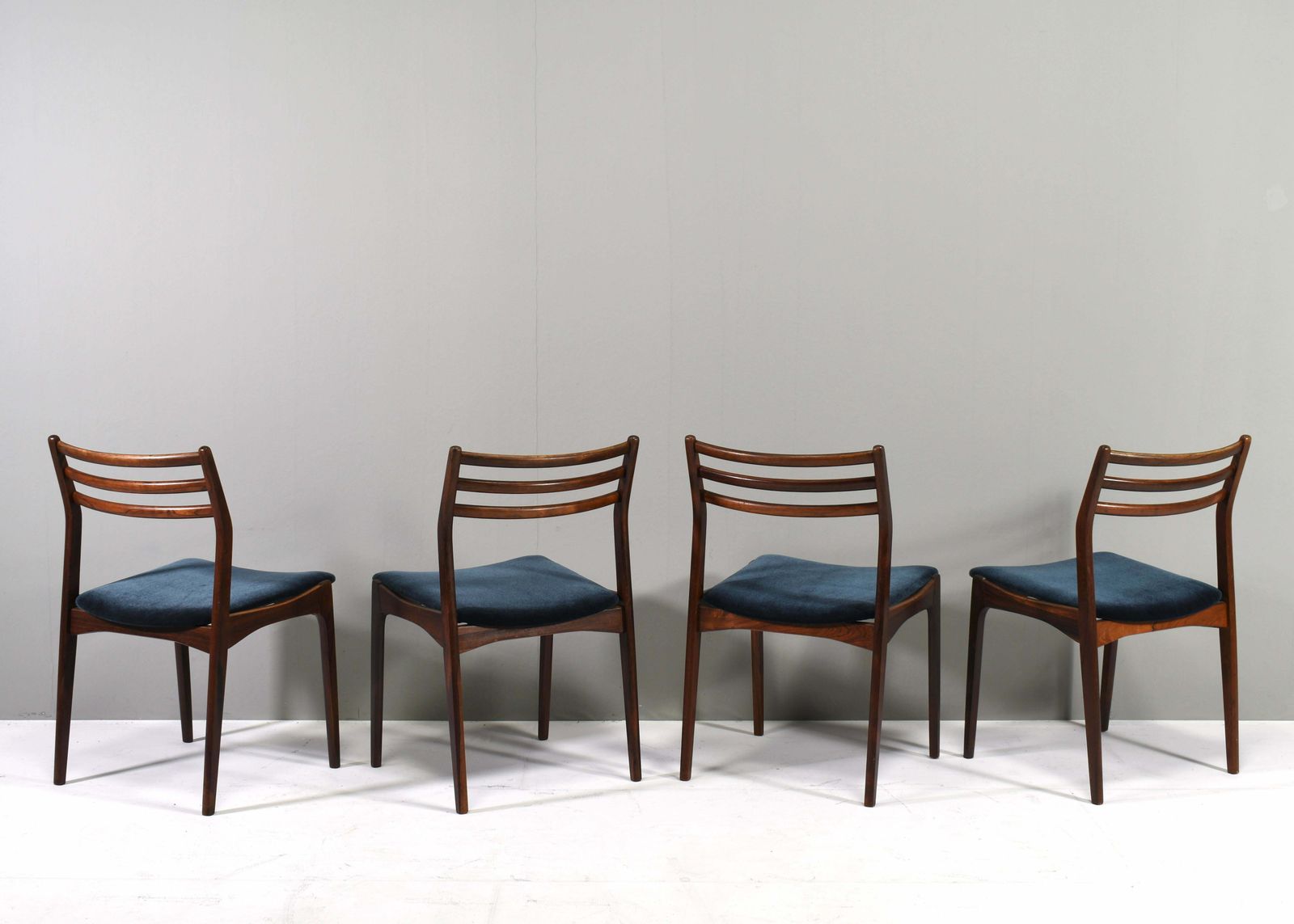Set Of Four Scandinavian Danish Dining Chairs   Denmark, Circa 1960 photo vintage