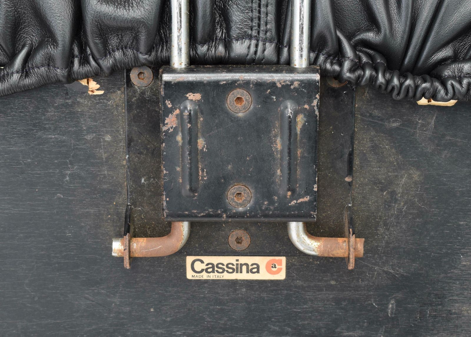 Soriana Chair And Ottoman By Tobia Scarpa For Cassina Black Leather, Italy, 1969 photo vintage
