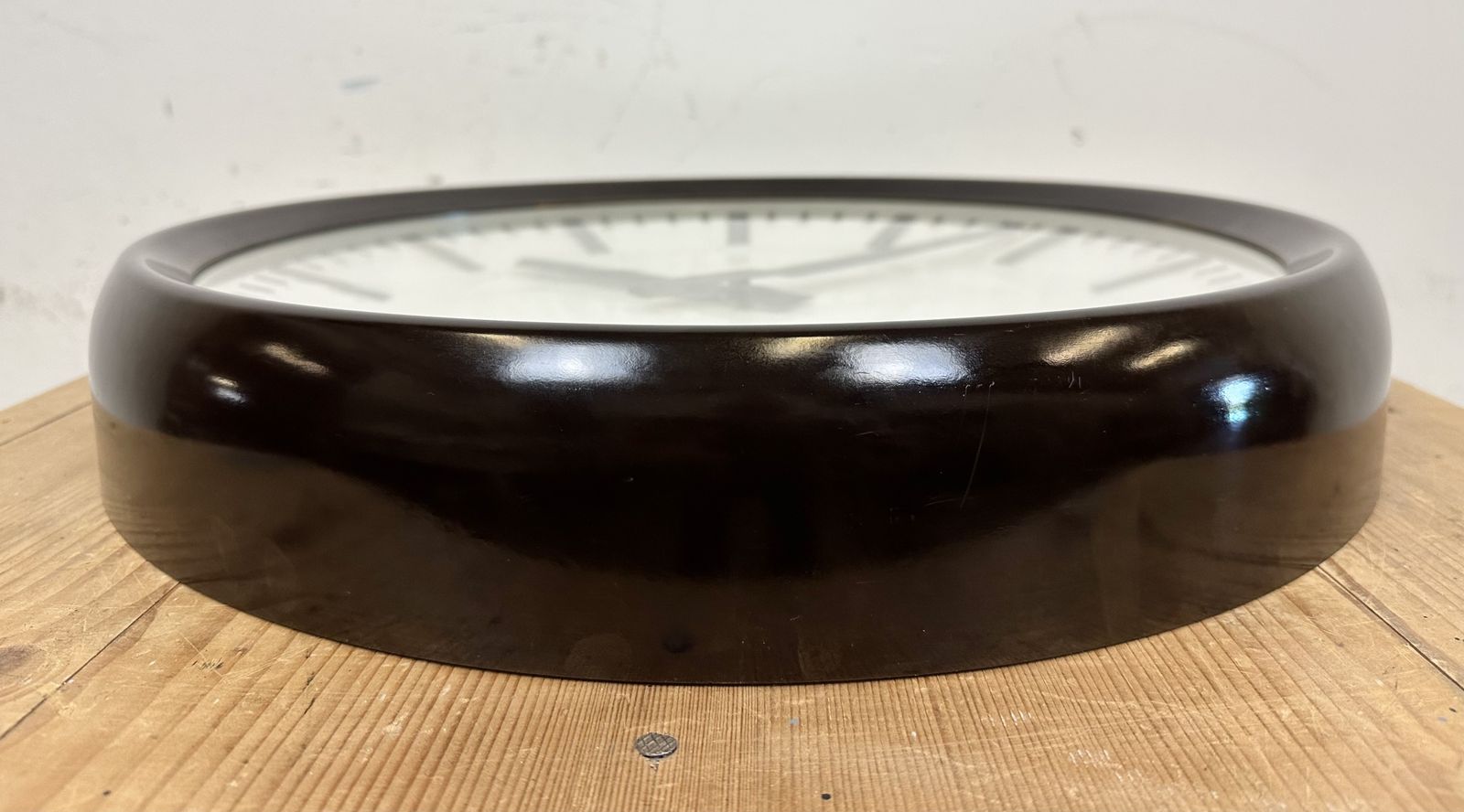 389.0 Large Industrial Bakelite Factory Wall Clock From Pragotron, 1960s photo