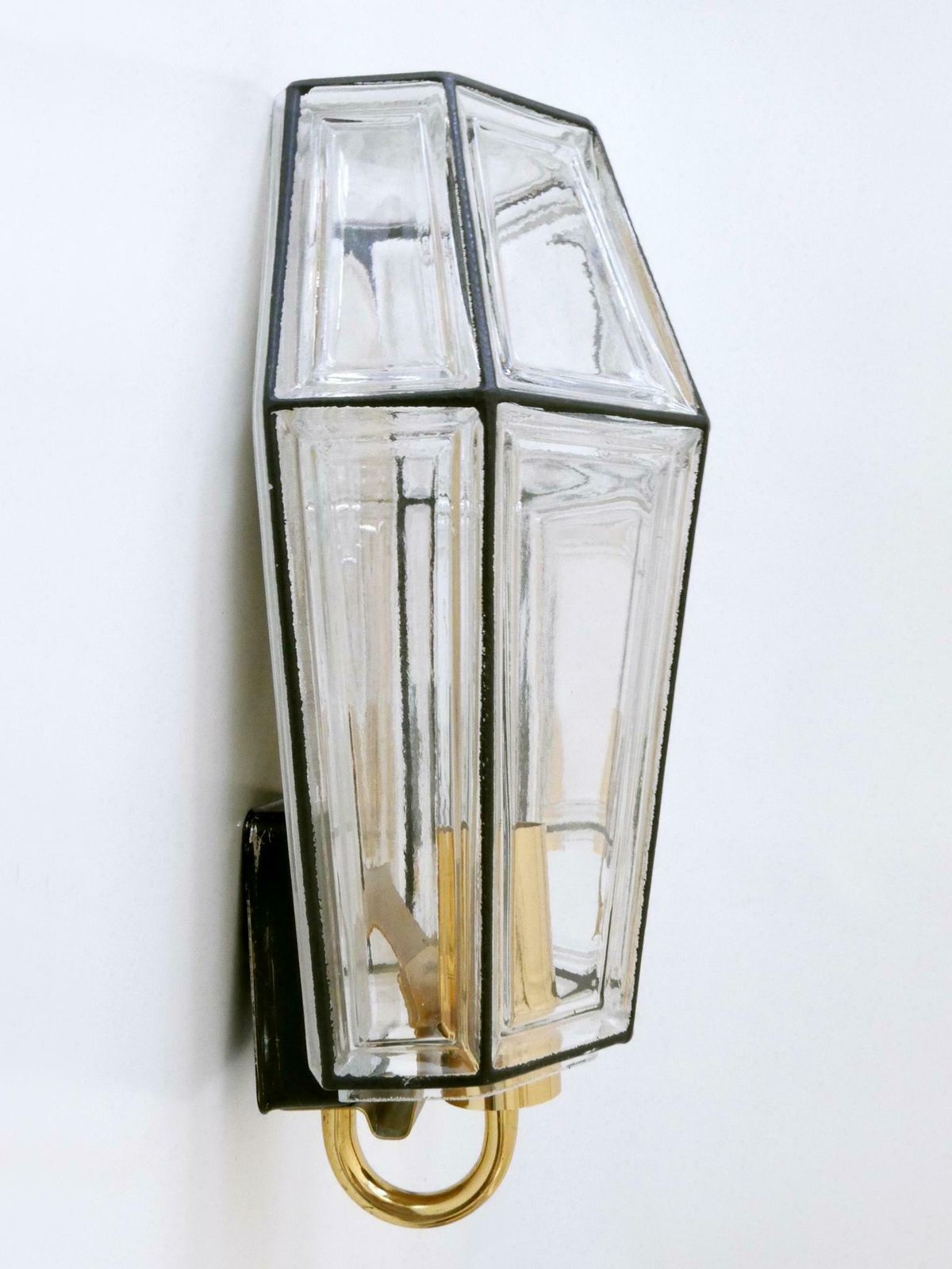 Lighting Set Of Two Mid Century Modern Sconces Or Wall Fixtures By Glashütte Limburg photo