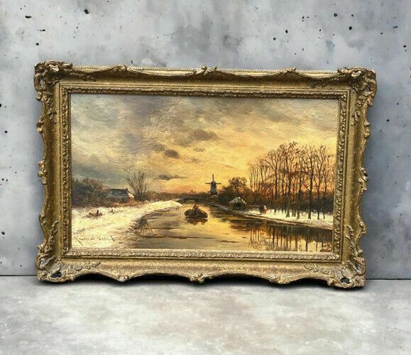 Hendrik Dirk Kruseman Vanelten(dutch 1829 1904) A Winter Landscape