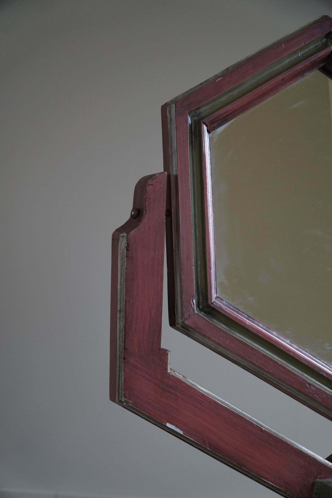 A Table Mirror In Pine By A Swedish Cabinetmaker, Folk Art, Early 20th Century photo vintage