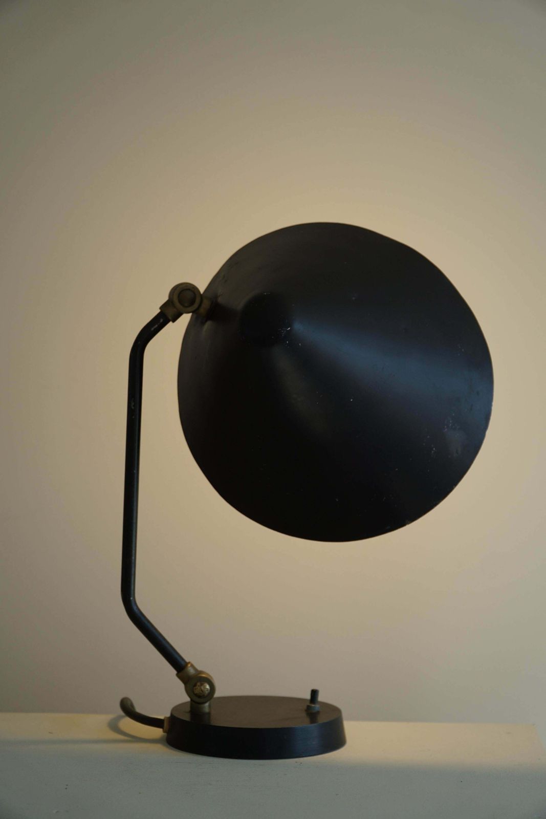 Danish Modern Adjustable Table Lamp In Metal, Made By Louis Poulsen, 1950s photo Lighting