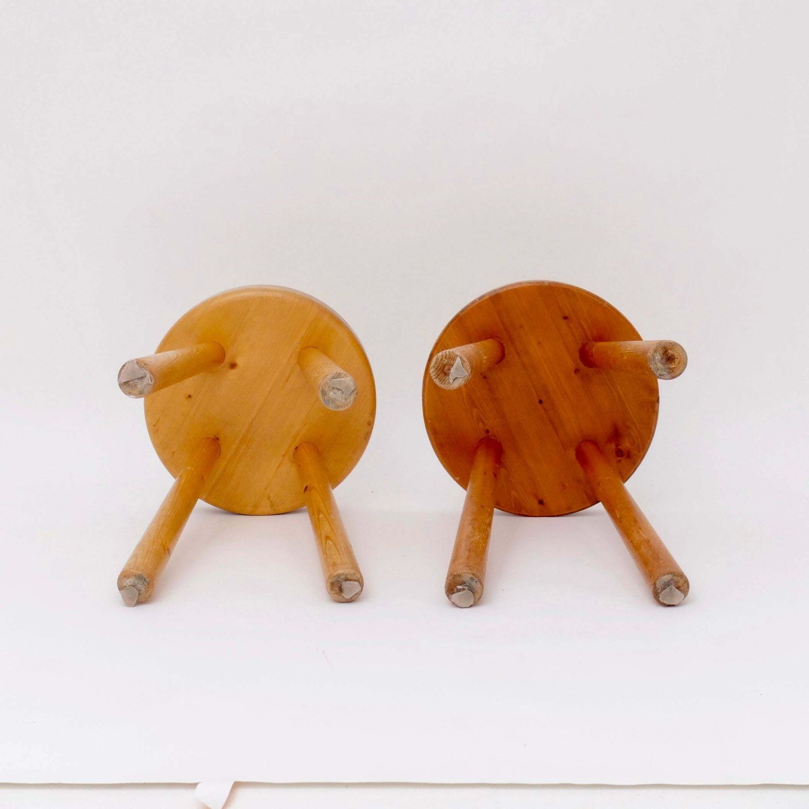 Very Rare Set Of Charlotte Perriand 4 Legs Configuration Stools photo buy