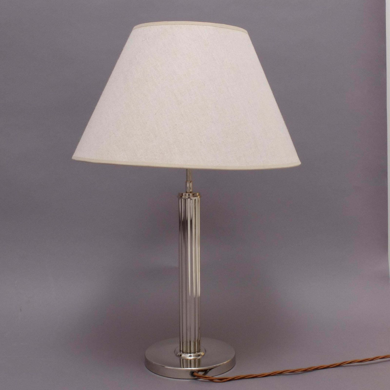 Pair Of 1940s Us Army Desk Lamp In Nickel Plated Polish. Pair Of Bedside Lamp photo 2478.0