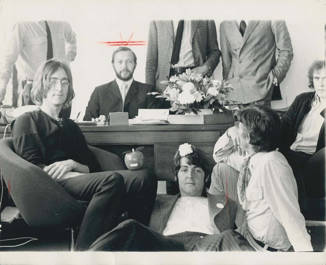 The Beatles, Office, Black And White Photograph,. Circa 1970s