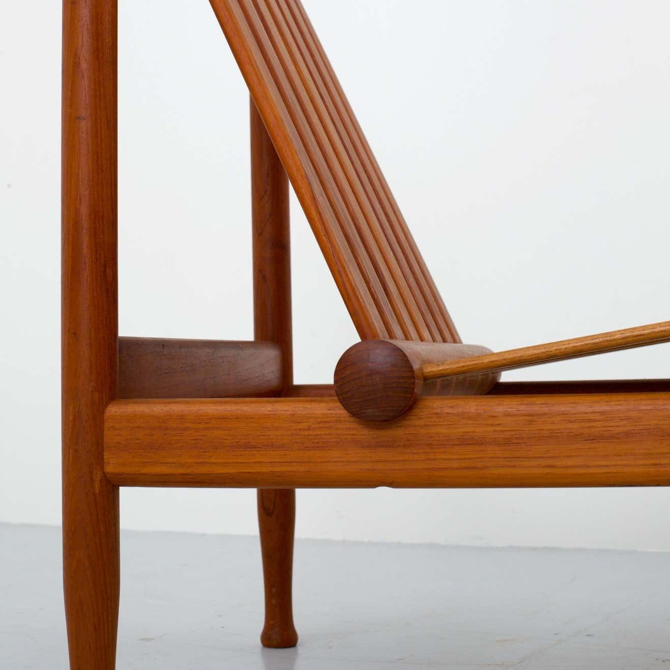 Set Of Four '501' Lounge Chairs By Kai Lyngfeld Larsen In Teak, Denmark, 1950s photo vintage