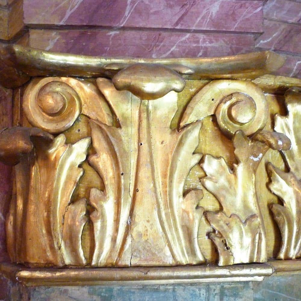 Exceptional Painted Bookcase With Gold Leaf Carvings photo buy