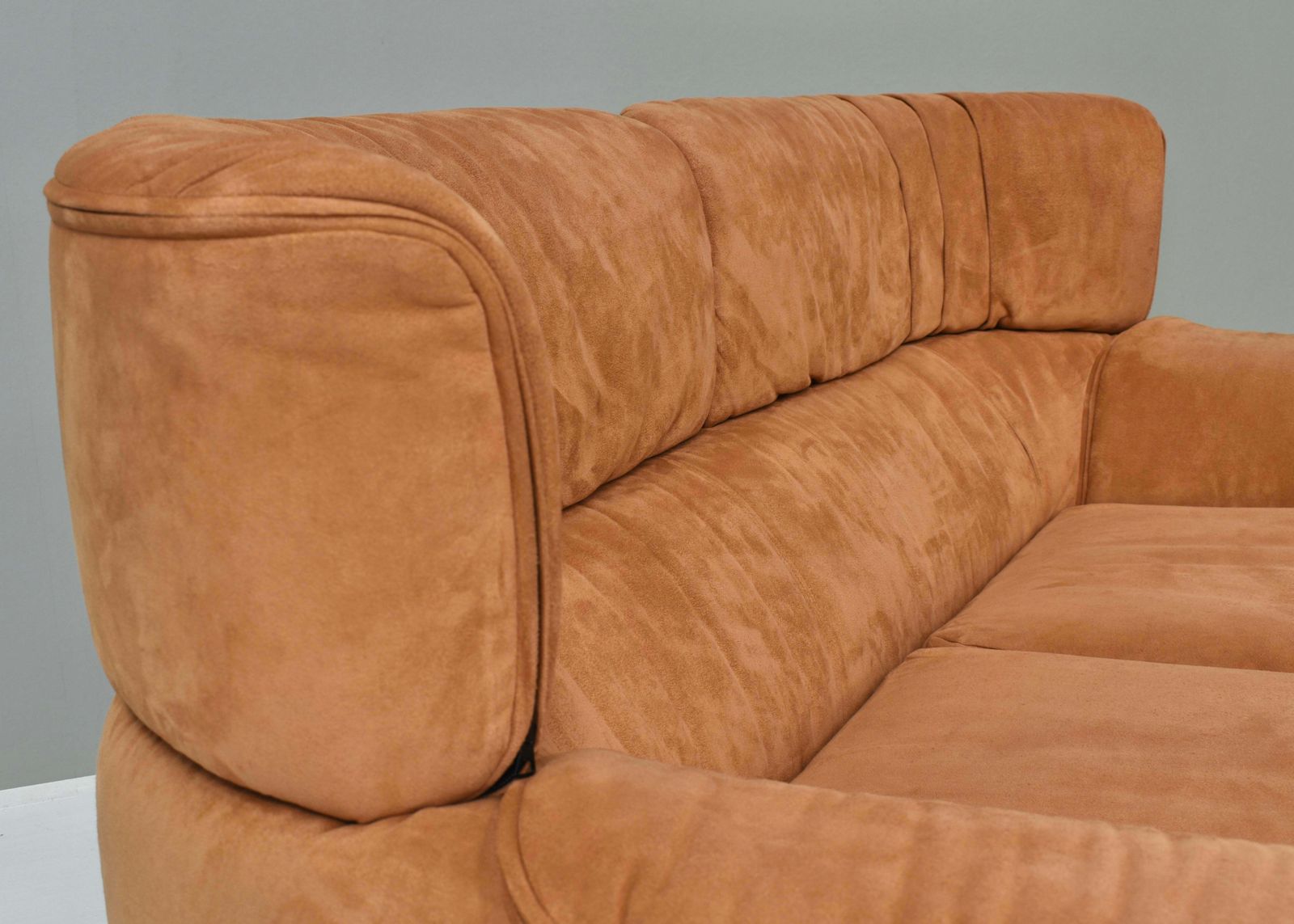 8521.0 Rare Bull Sofa In Terra Alcantara By Gianfranco Frattini For Cassina Italy, 1987 photo