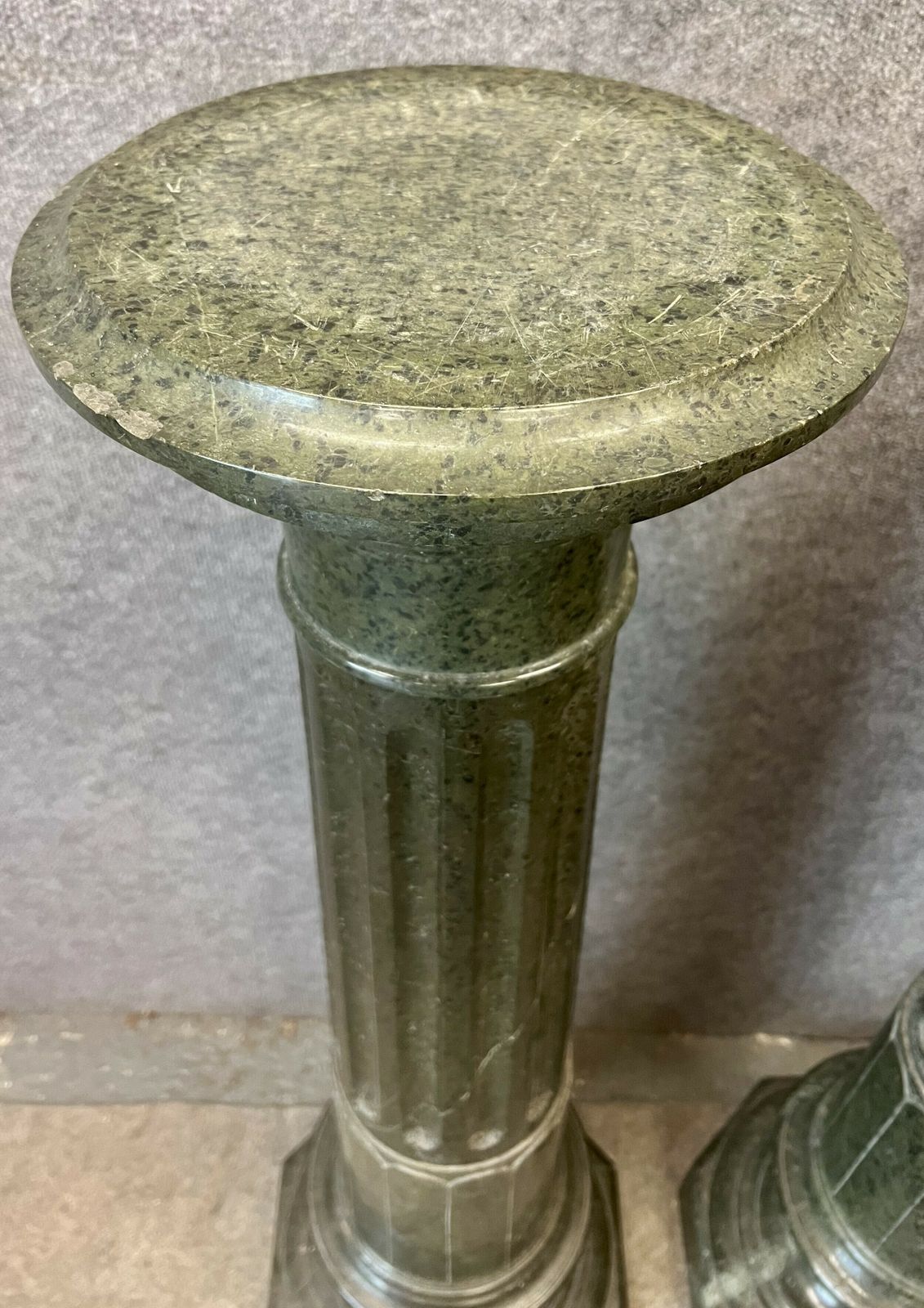 photo furniture Pair Of 19th.Century Serpentine Marble Columns