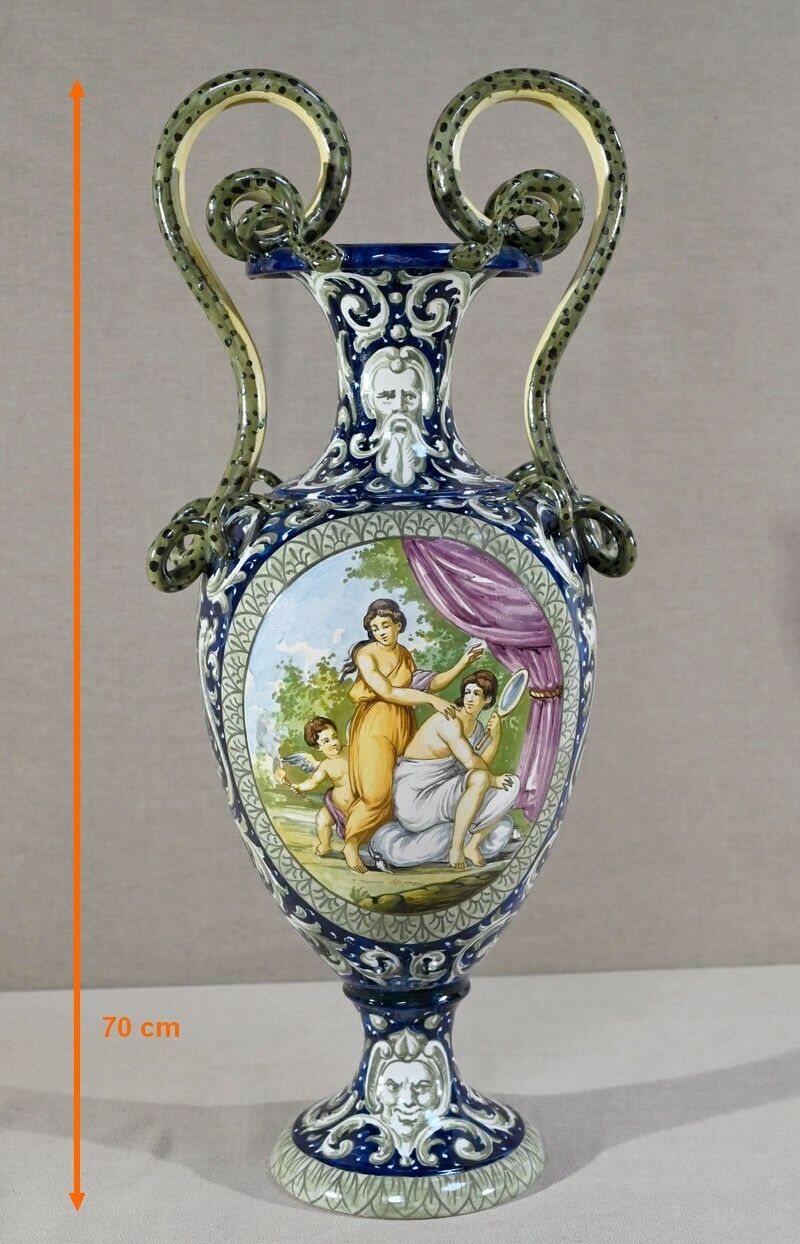 Important Earthenware Vase, Renaissance Style   2nd Part Of The 19th Century photo furniture