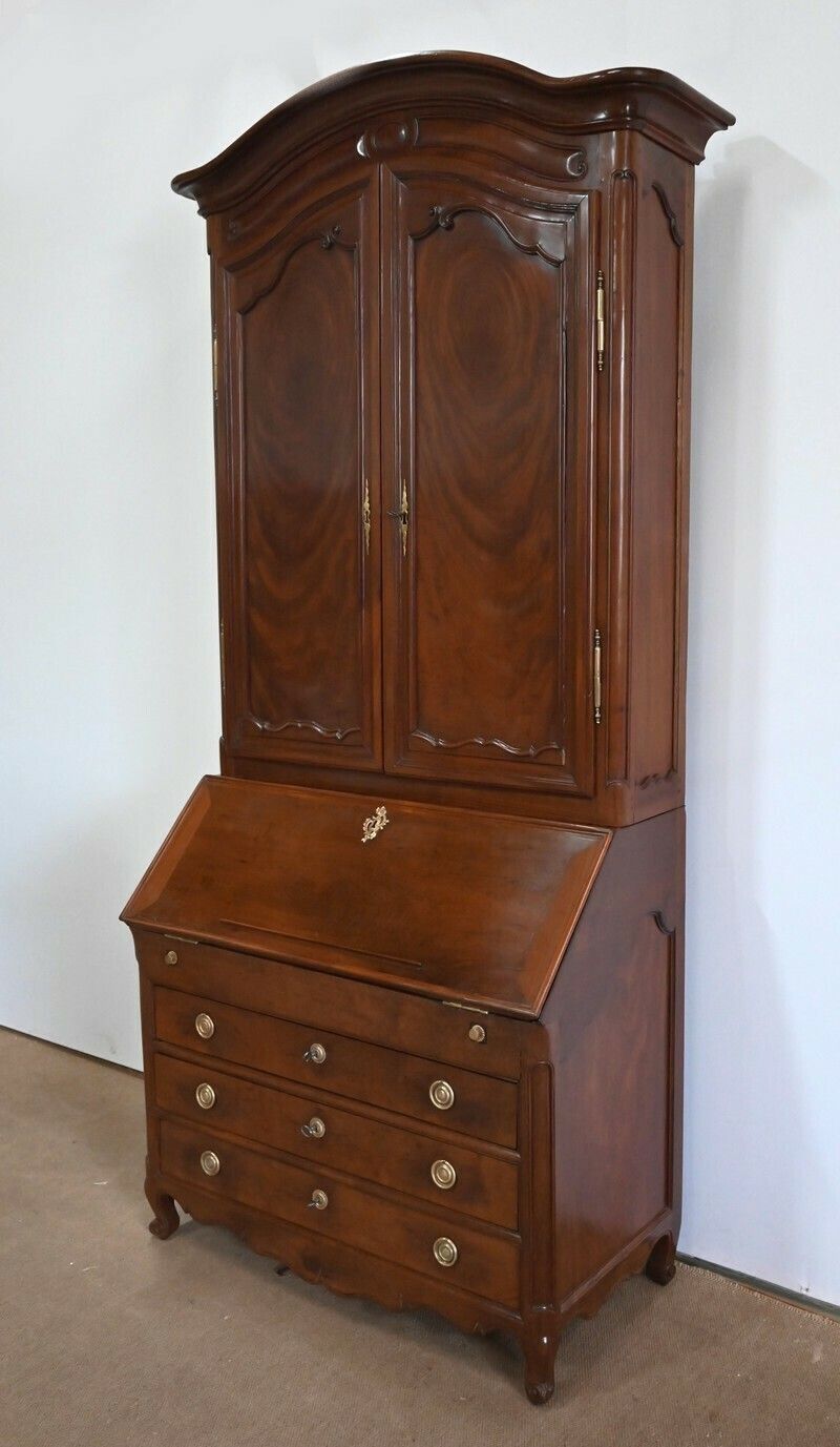 Exceptional Scriban Chest Of Drawers From Port Nantais In Mahogany – 1750 photo furniture
