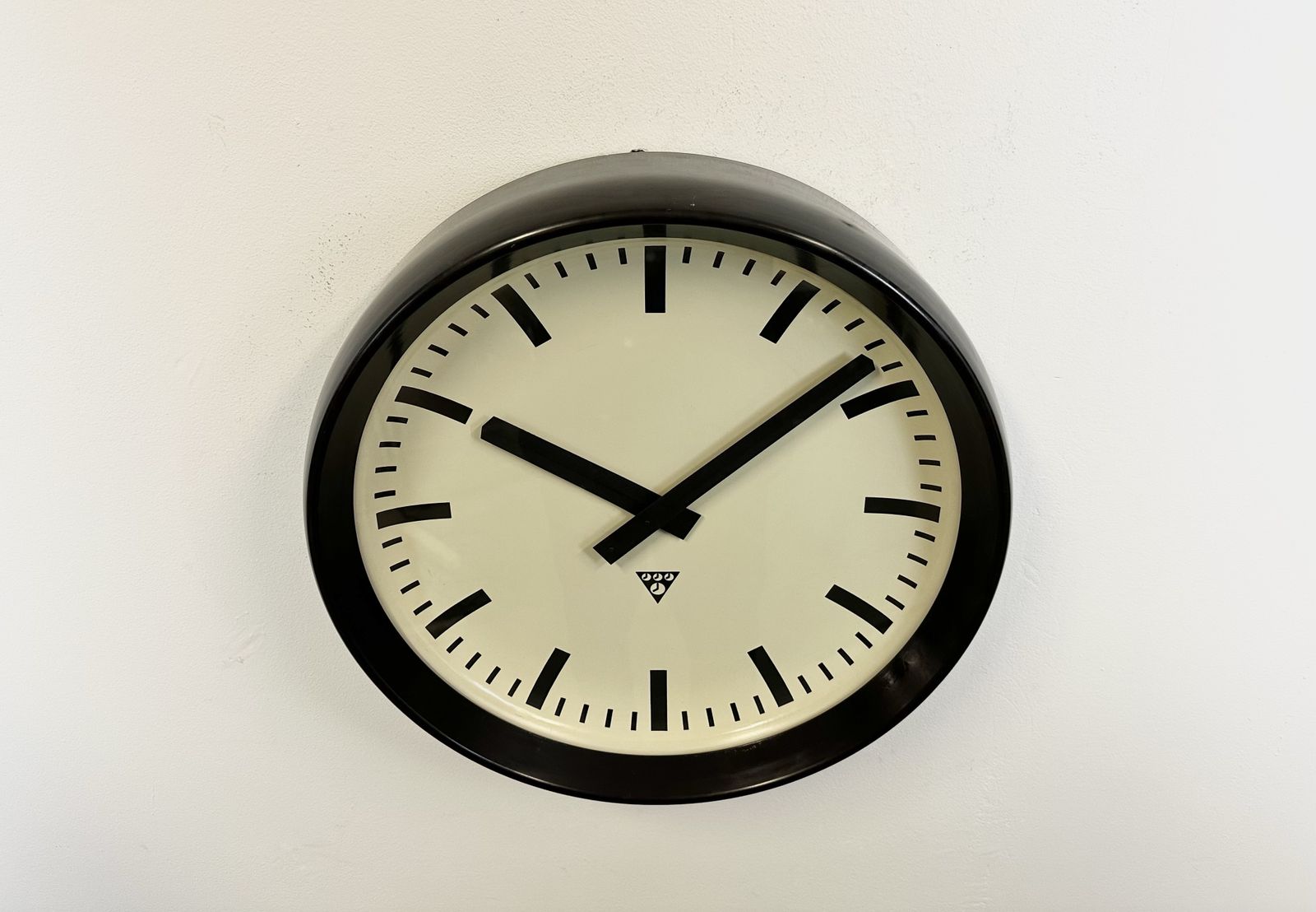 Large Industrial Bakelite Factory Wall Clock From Pragotron, 1960s photo buy
