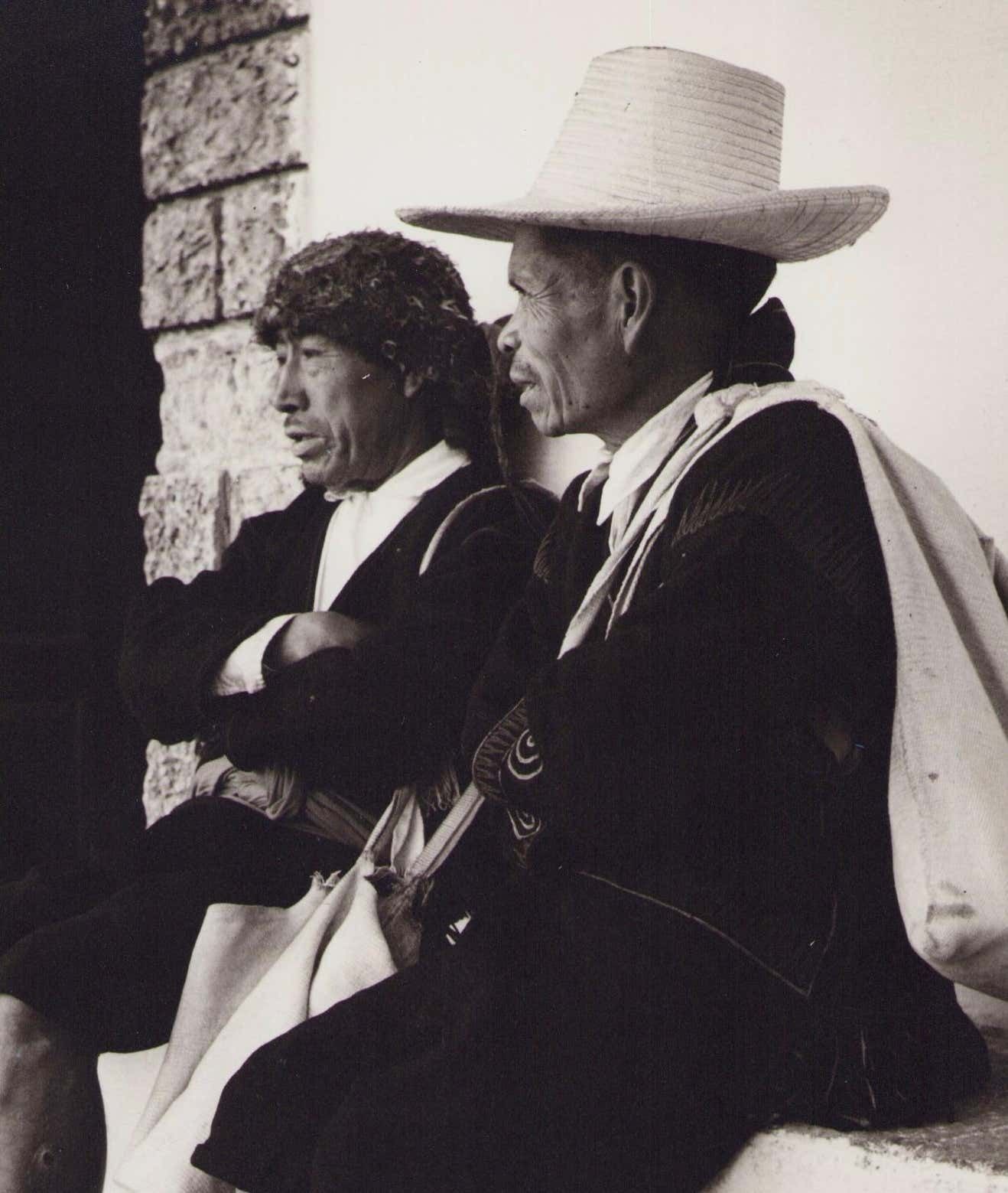 Guatemalan Men, Black And White Photograph, Circa 1960s photo furniture