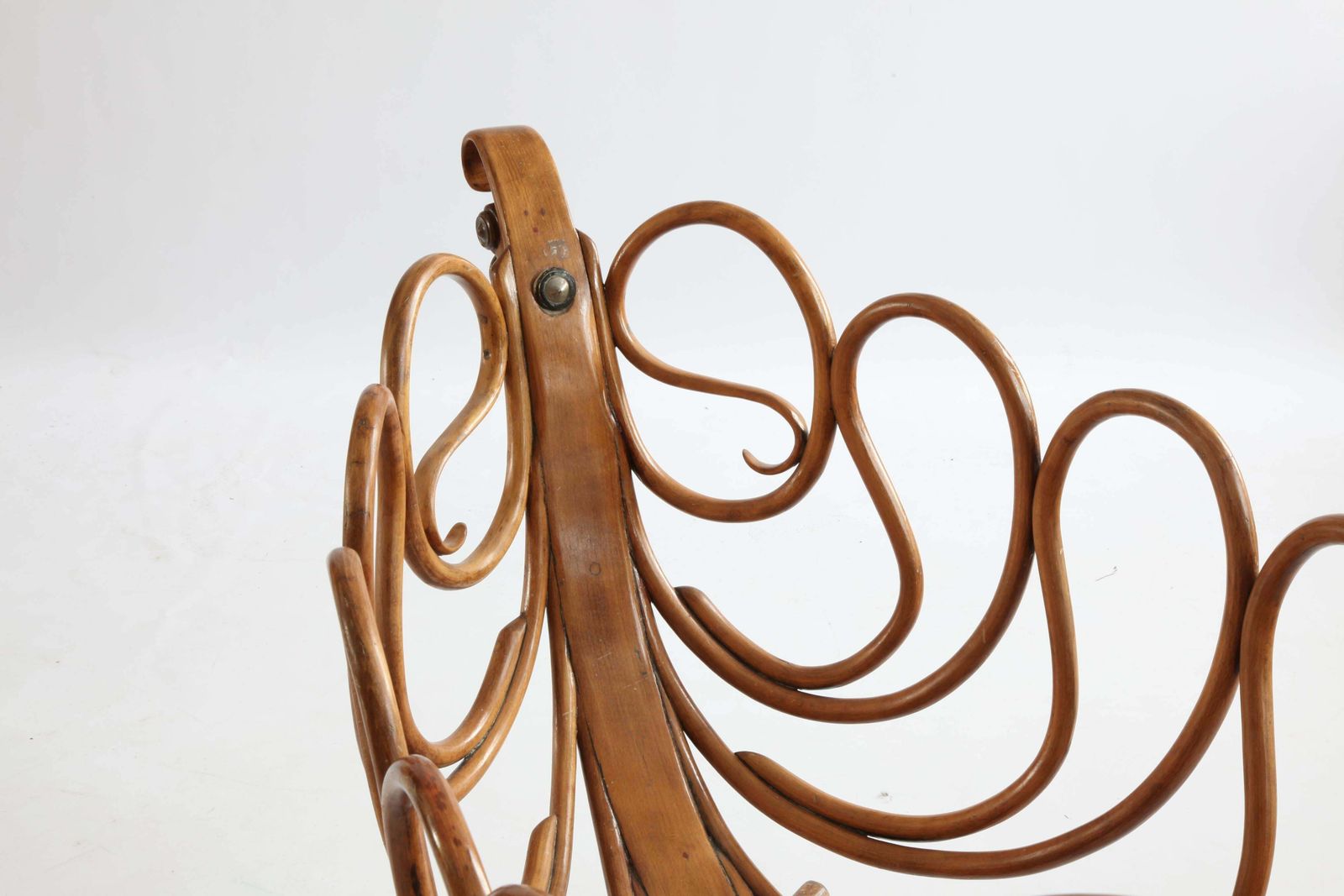 photo vinterior Rare French Bentwood Cradle In The Thonet Style, Late 19th Century