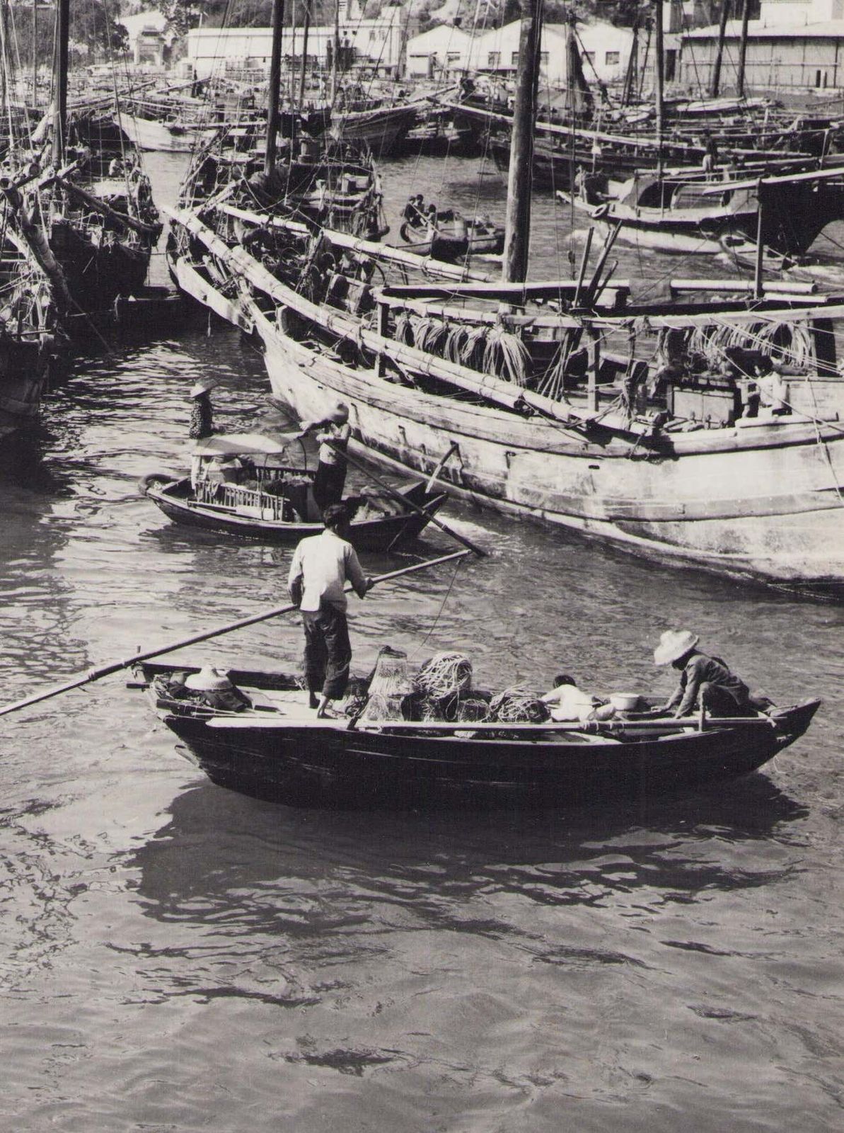 Hanna Seidel Hong Kong, Ships, Haven, Black And White Photograph, 1960s, 24 X 24.1 Cm Circa 1960s photo furniture